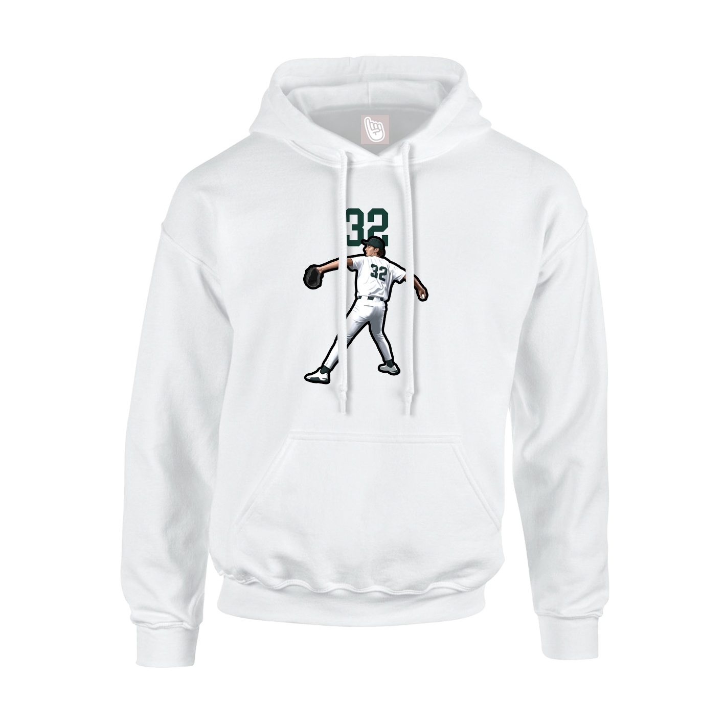 Hoodie — Number Top in White
