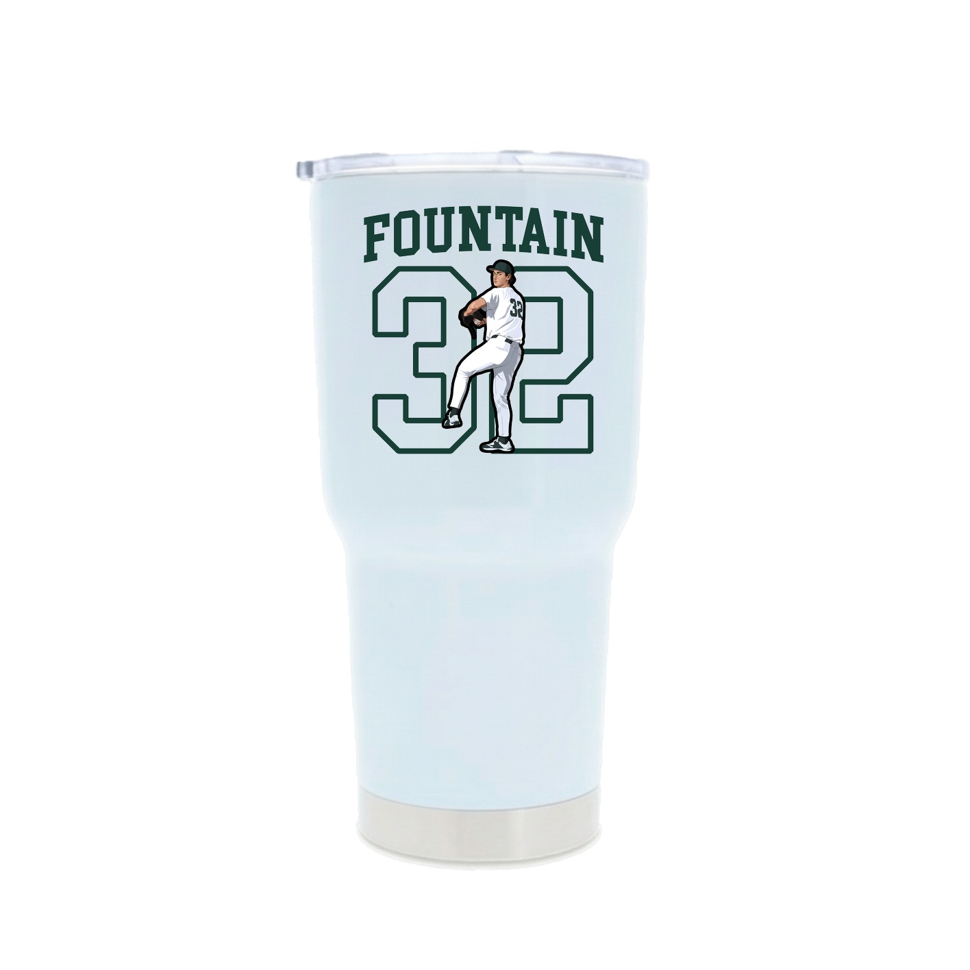 30oz Stainless Steel Tumbler — Shirsey in White