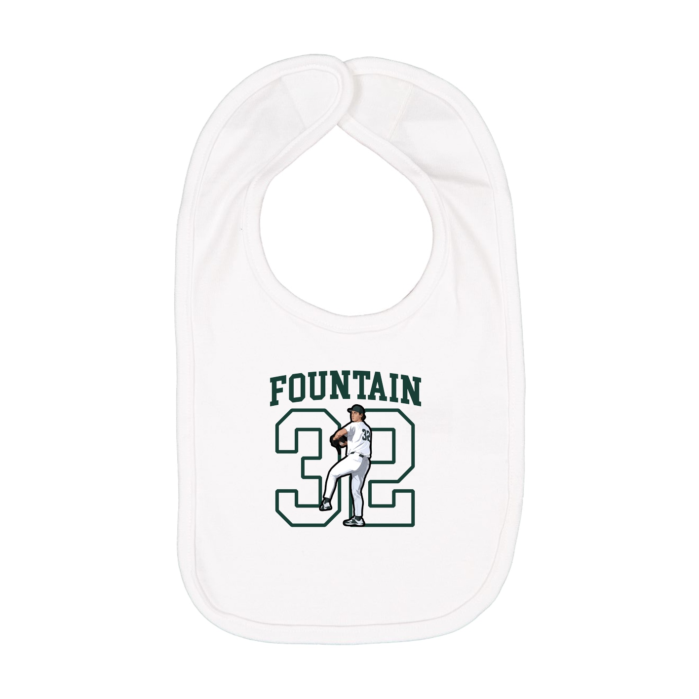 Infant Bib — Shirsey in White