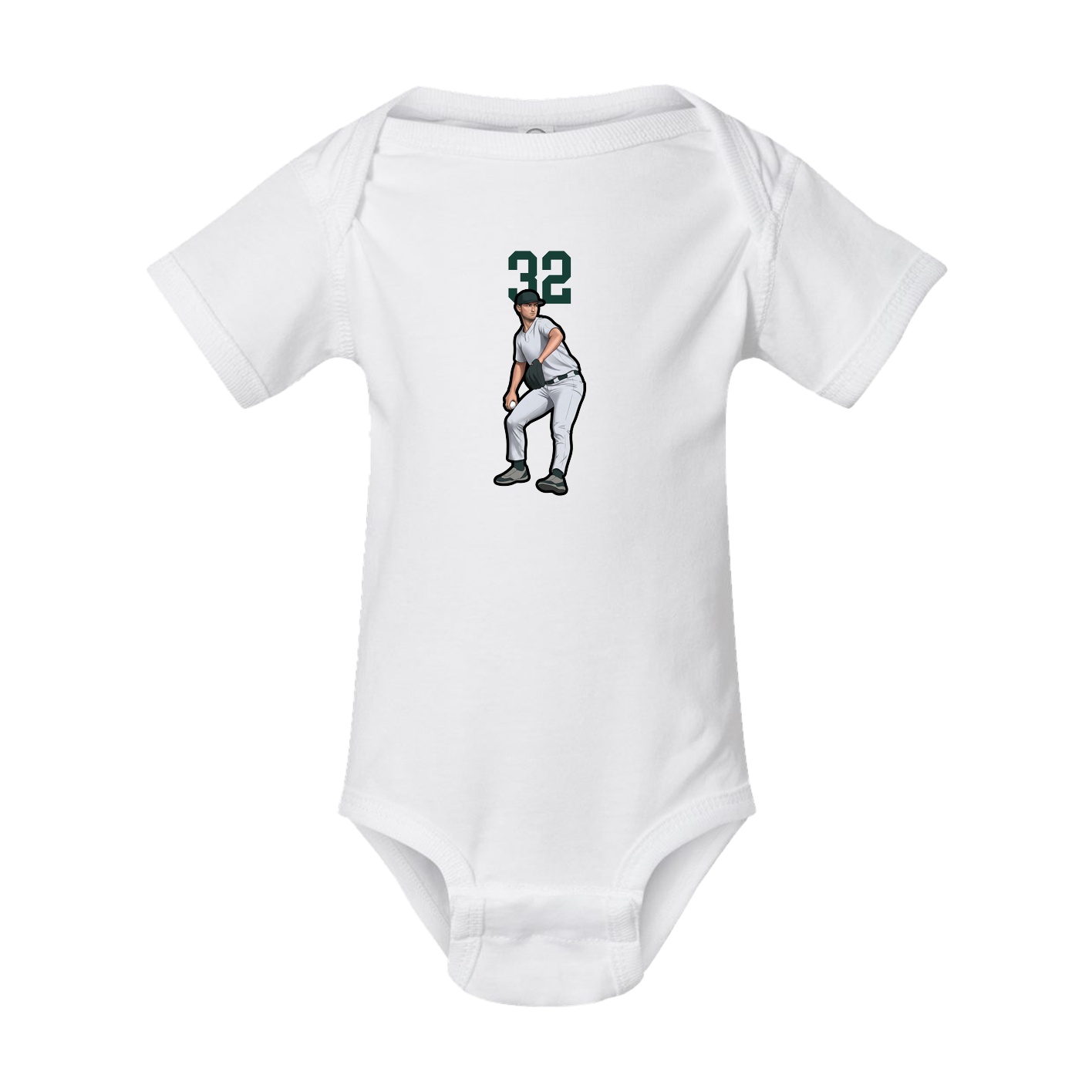 Baby Onesie — Number Top in White