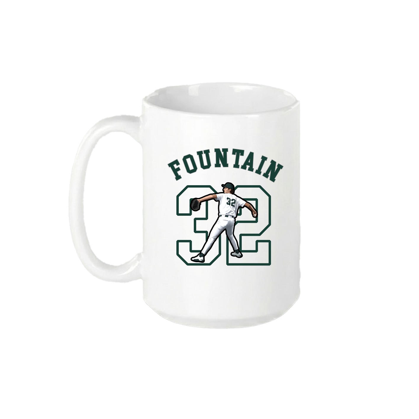 15oz Coffee Mug — Shirsey Arch in White