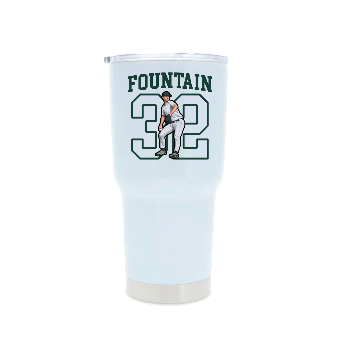 30oz Stainless Steel Tumbler — Shirsey in White