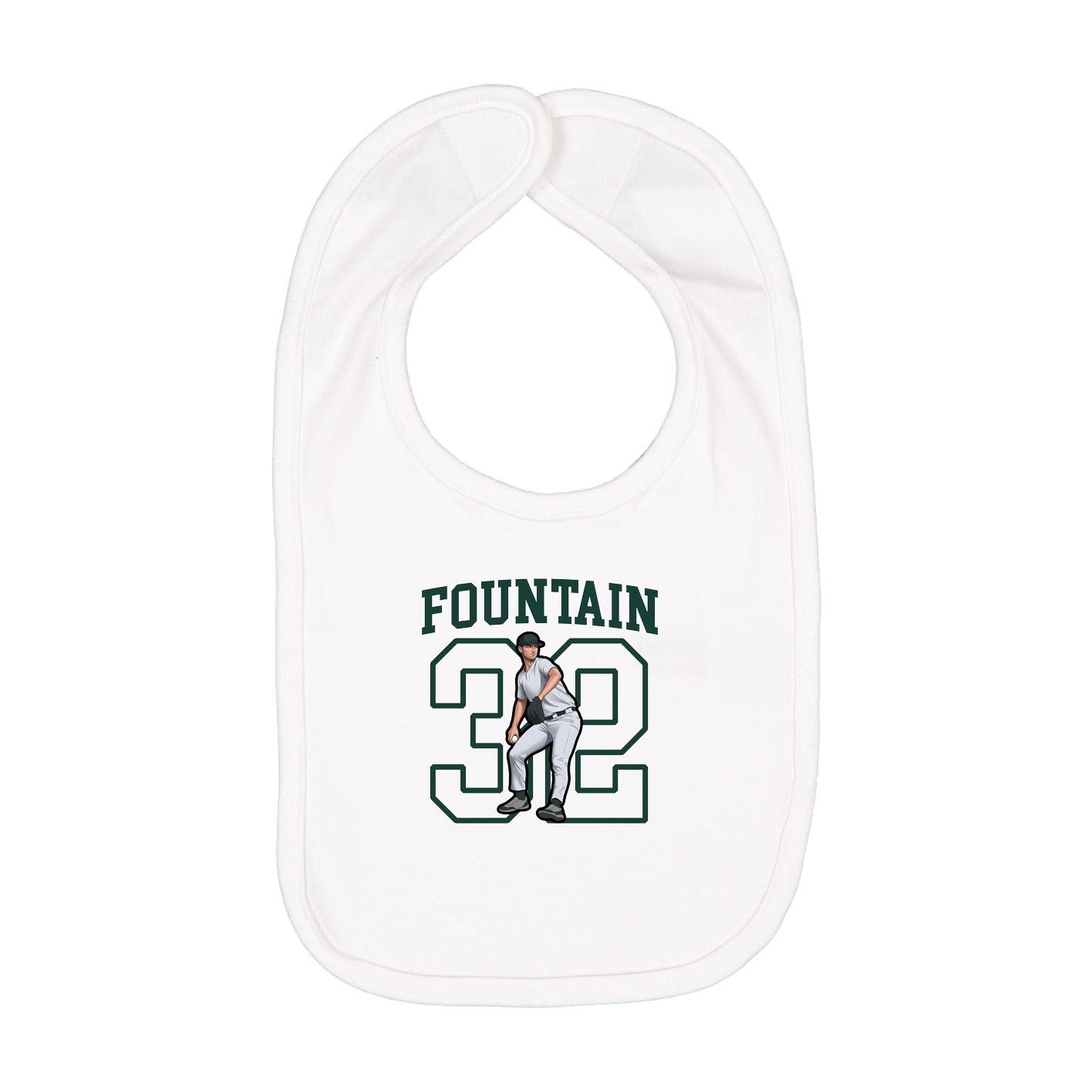 Infant Bib — Shirsey in White