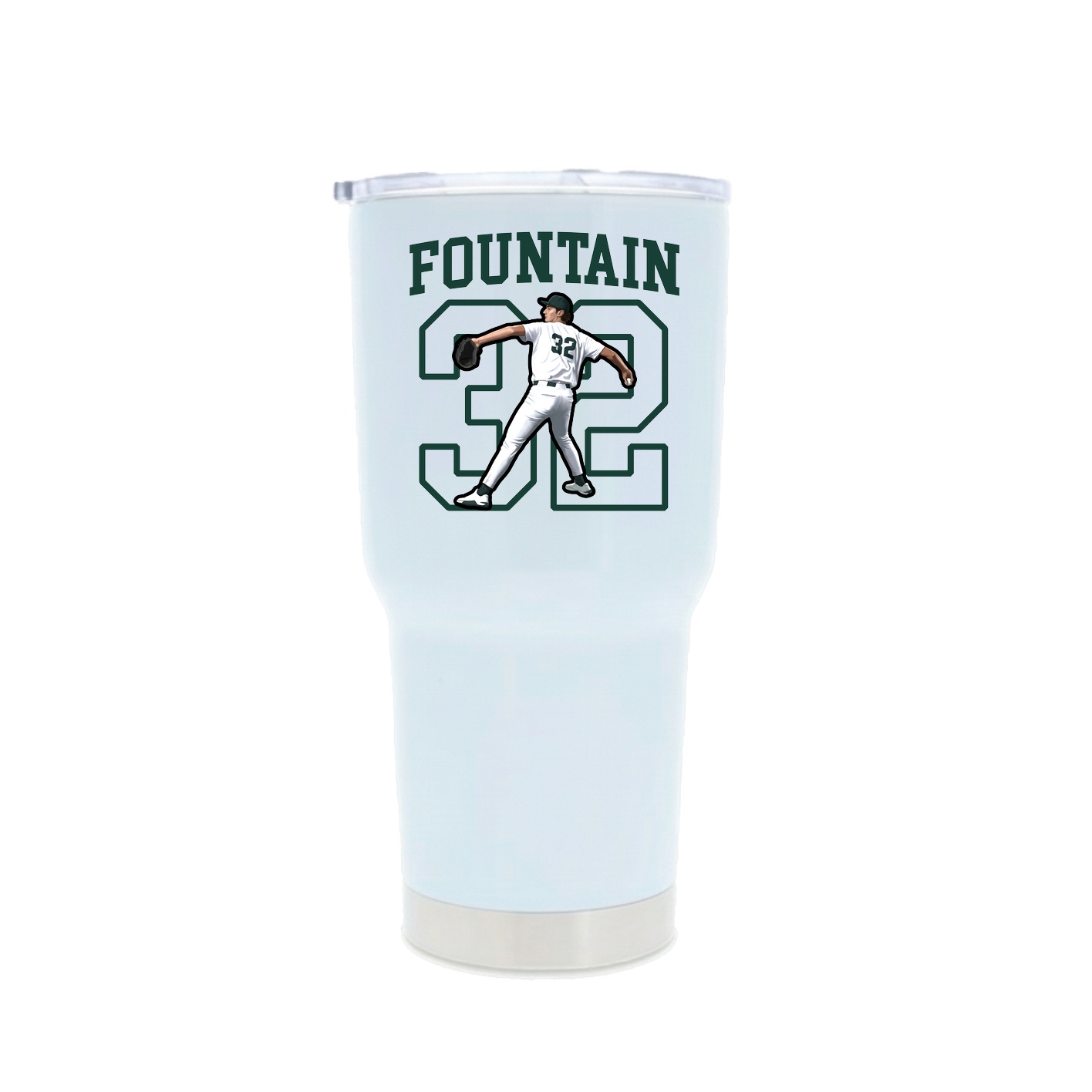 30oz Stainless Steel Tumbler — Shirsey in White