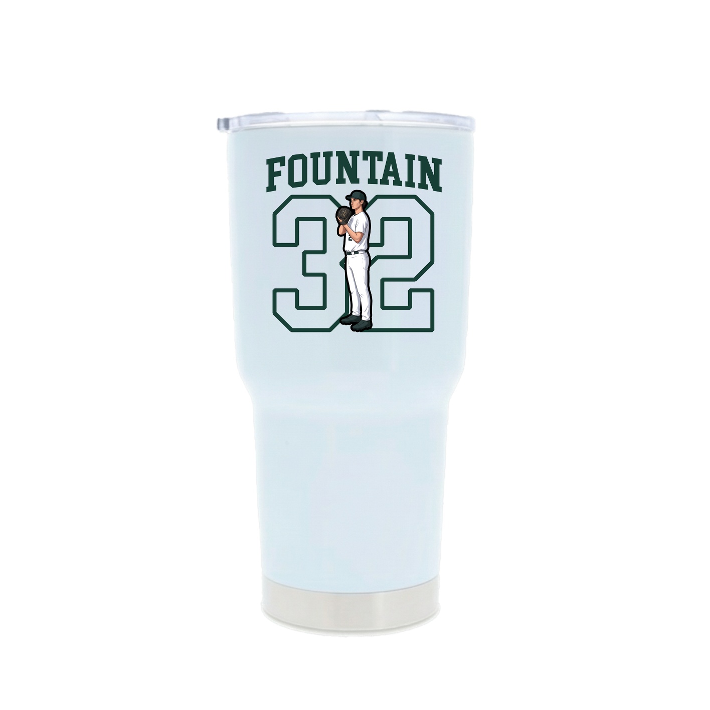 30oz Stainless Steel Tumbler — Shirsey in White