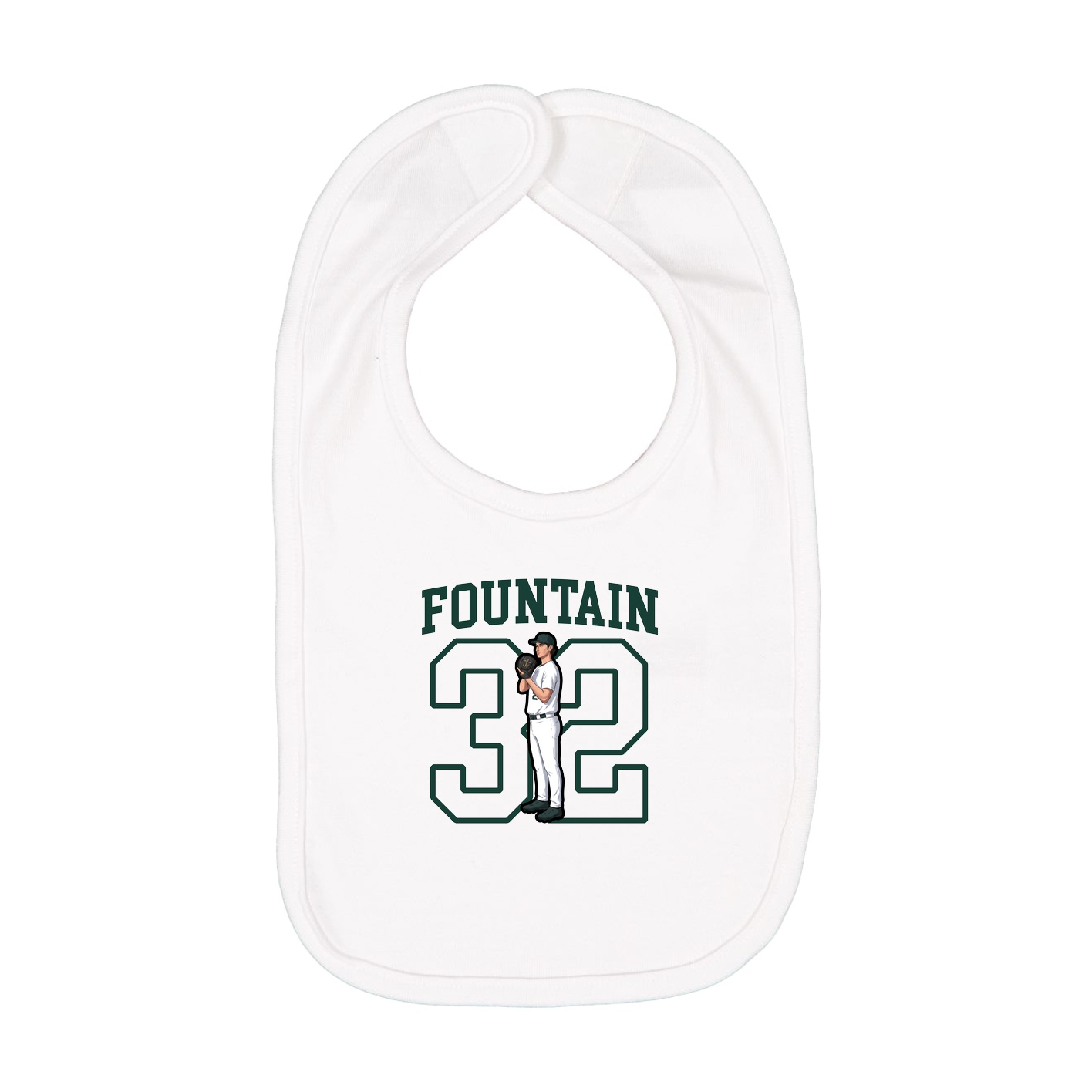 Infant Bib — Shirsey in White