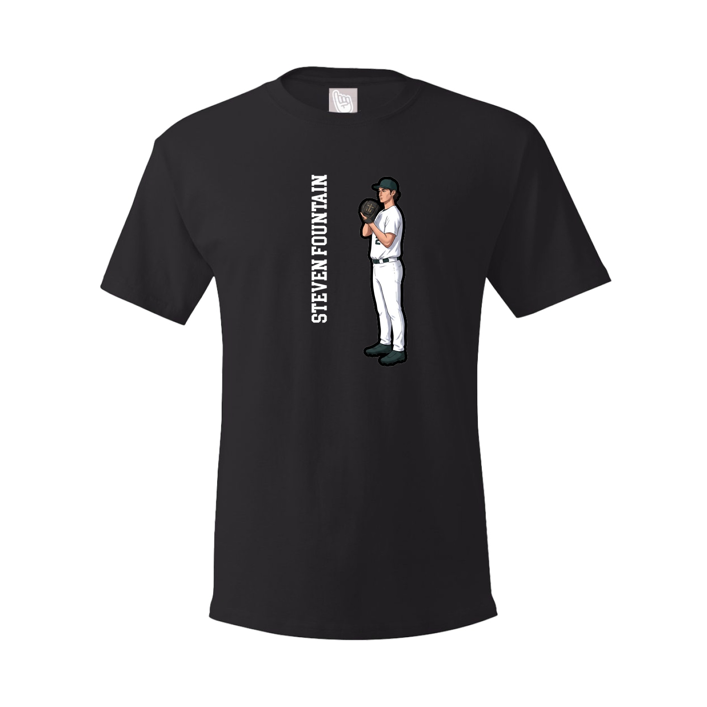 Tee — Name Vertical in Black