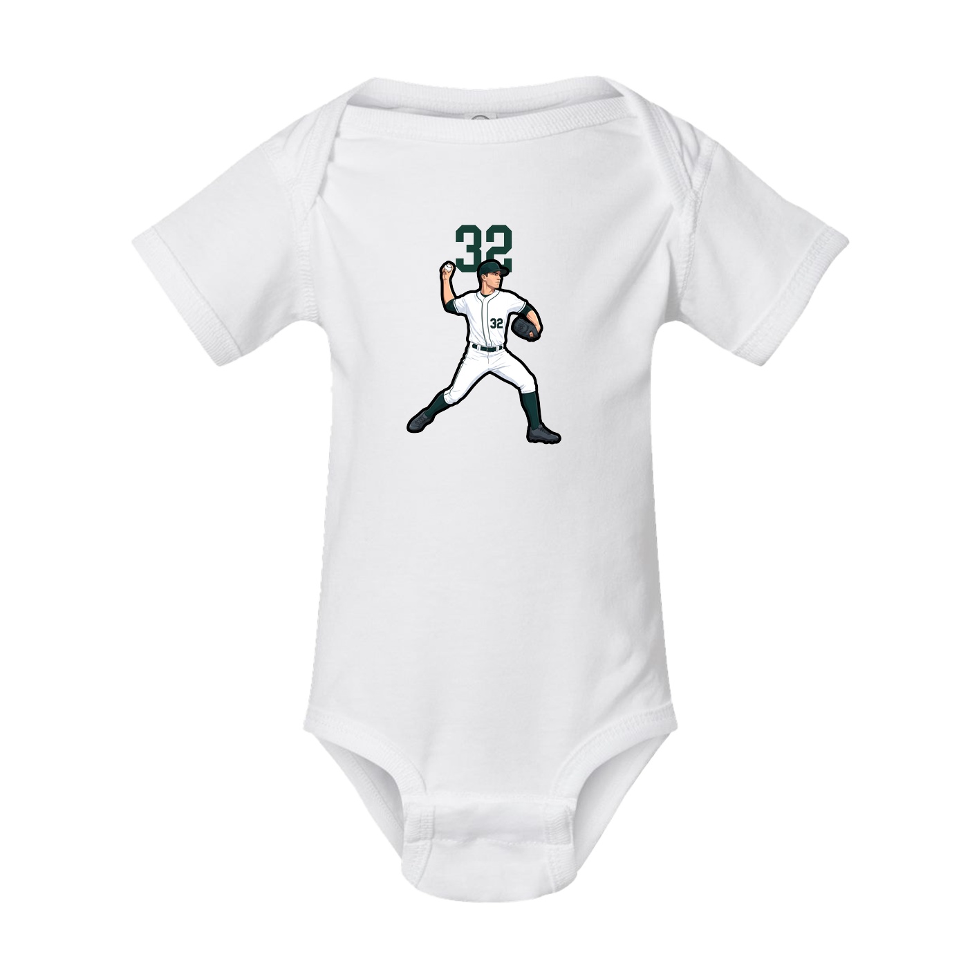 Baby Onesie — Number Top in White