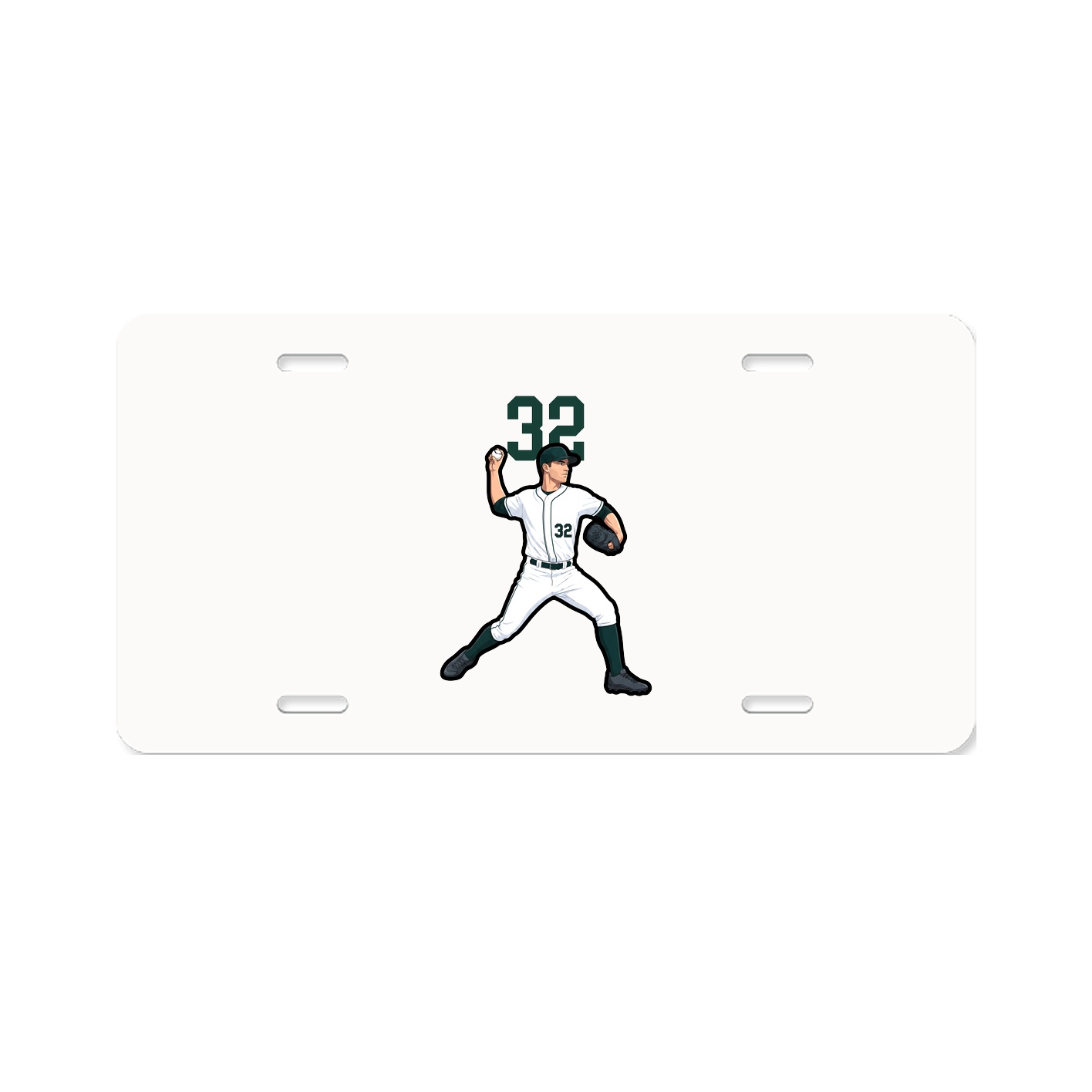 License Plate — Number Top in Classic