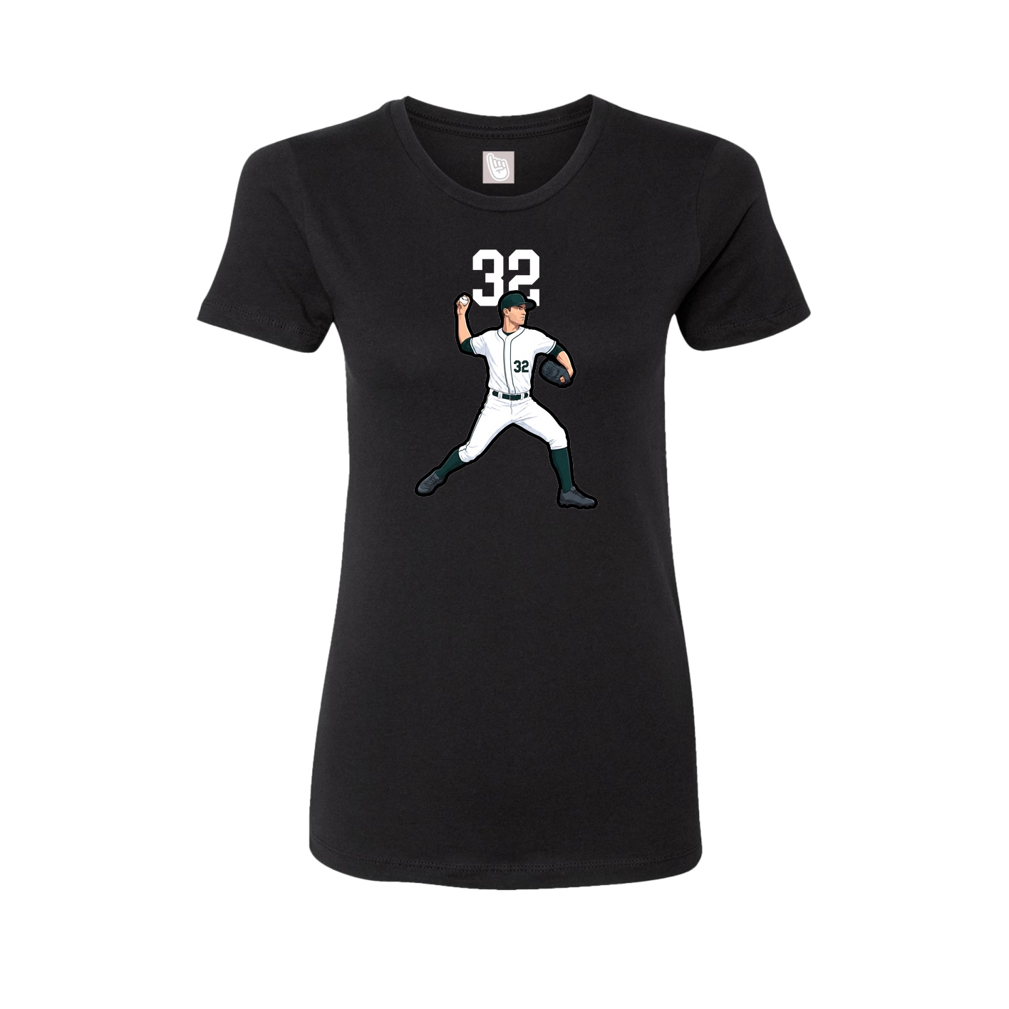 Womens Tee — Number Top in Black