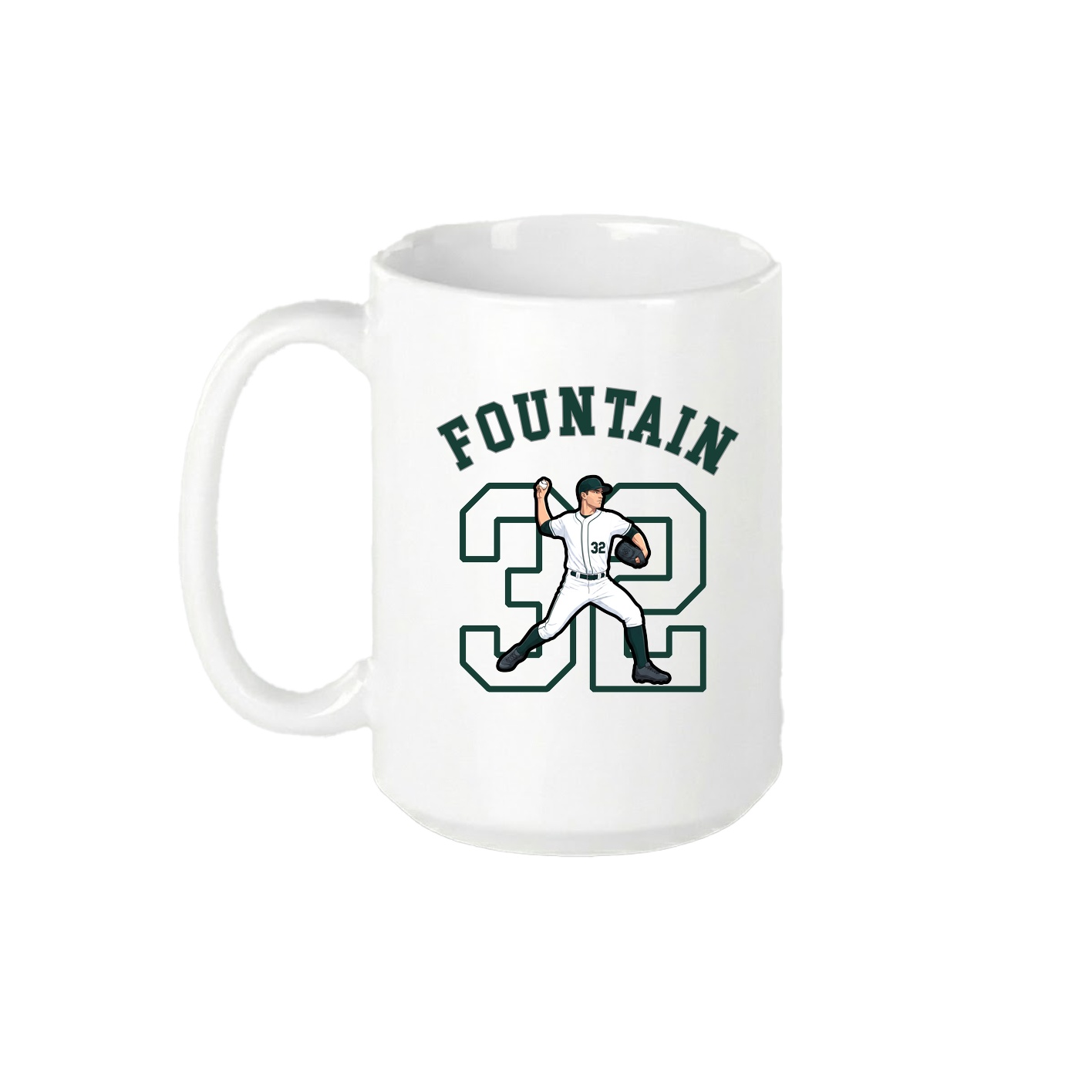 15oz Coffee Mug — Shirsey Arch in White