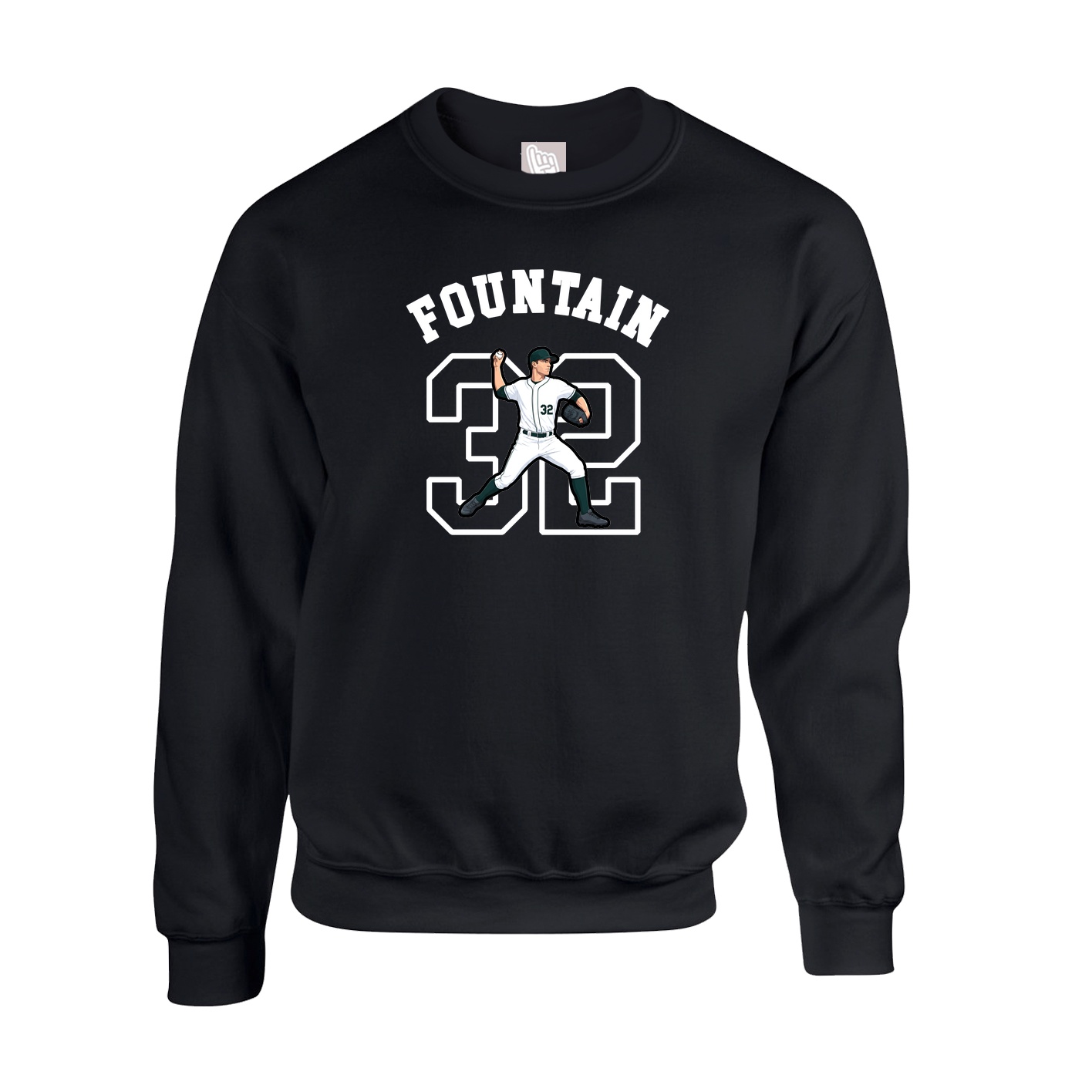 Fleece Crew — Shirsey Arch in Black