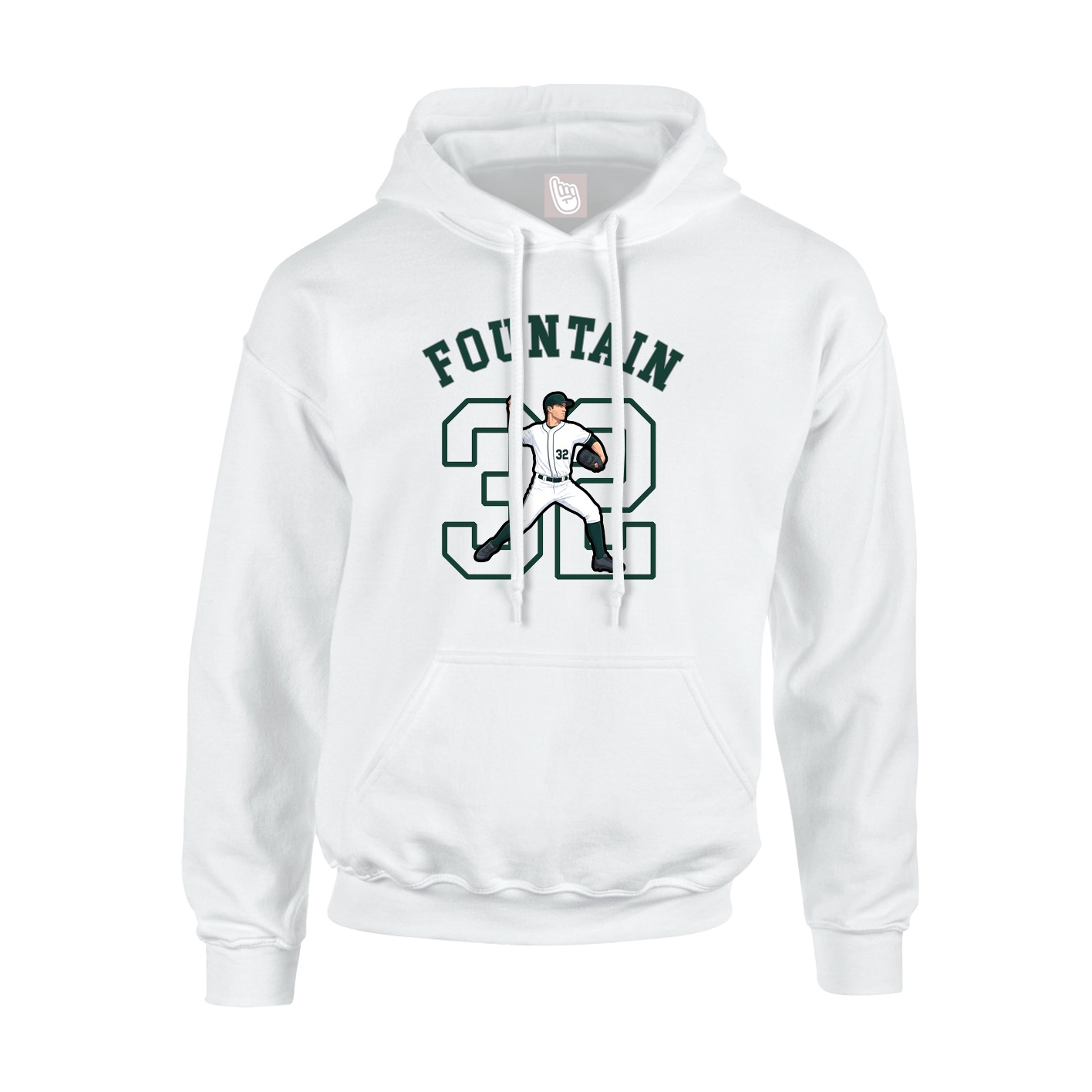 Youth Hoodie — Shirsey Arch in White