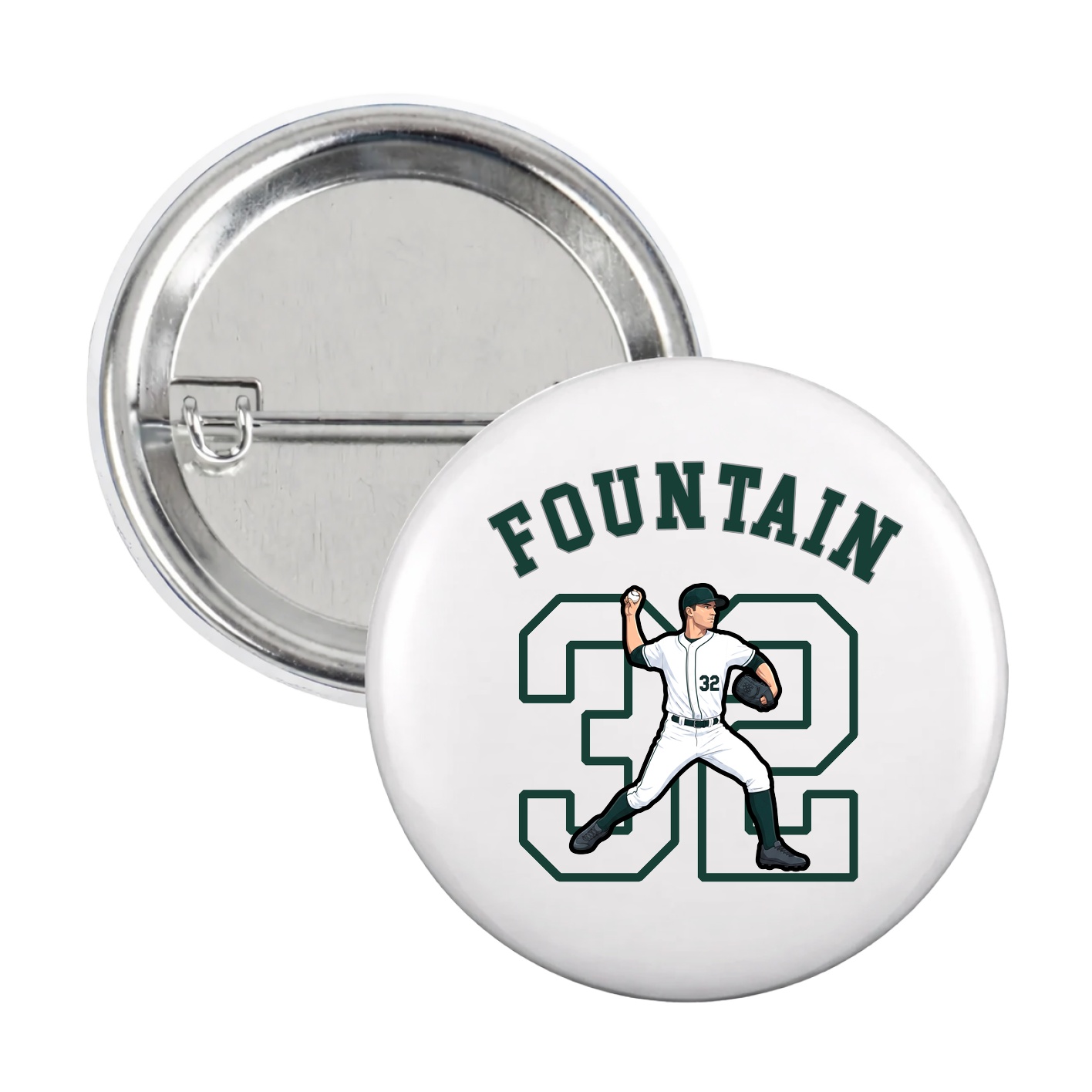 Game Day Button — Shirsey Arch in White