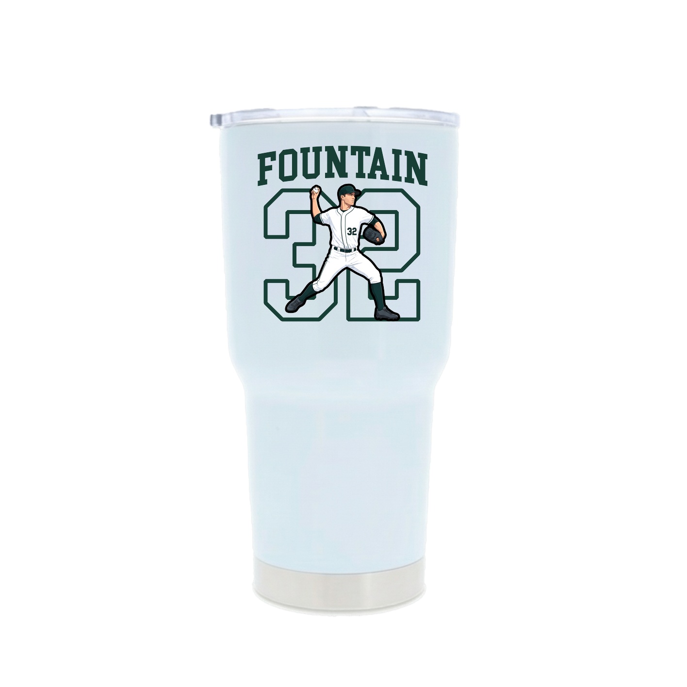 30oz Stainless Steel Tumbler — Shirsey in White