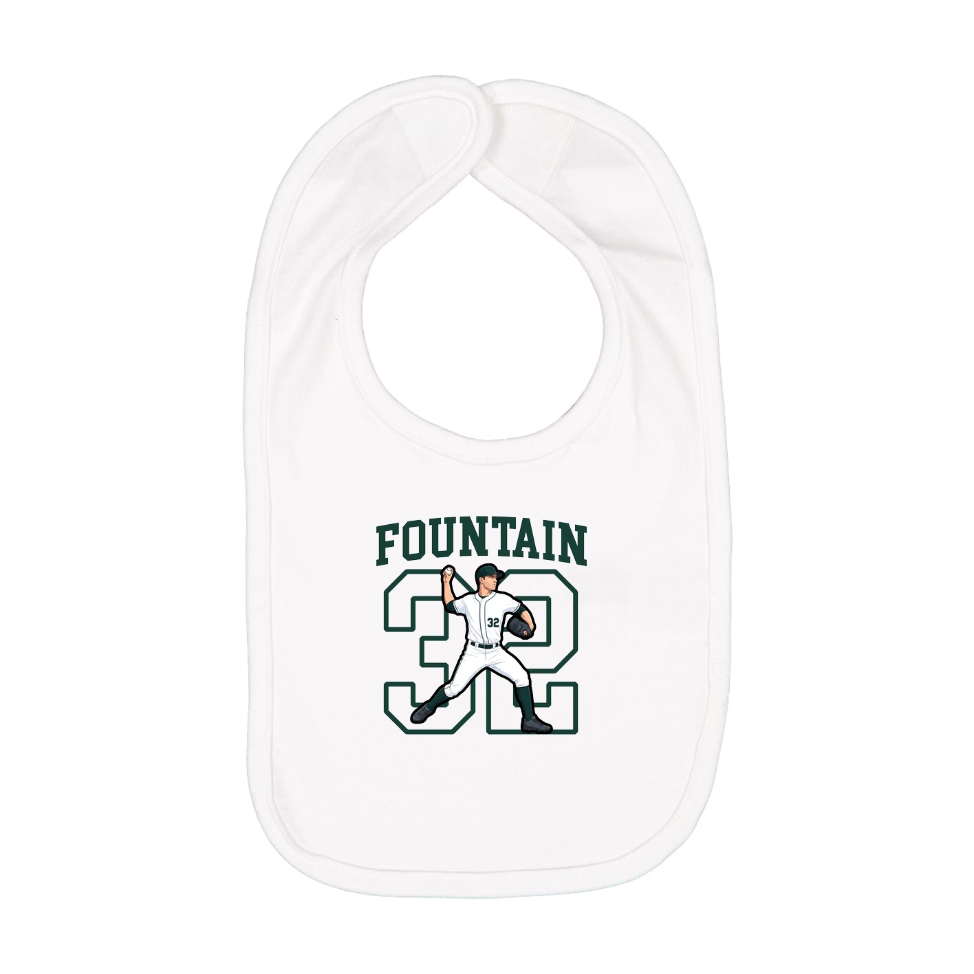 Infant Bib — Shirsey in White