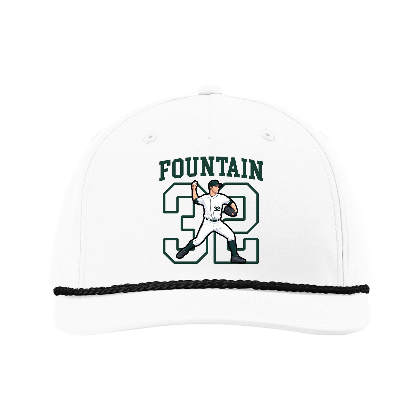 Five-Panel Classic Rope Cap — Shirsey in White