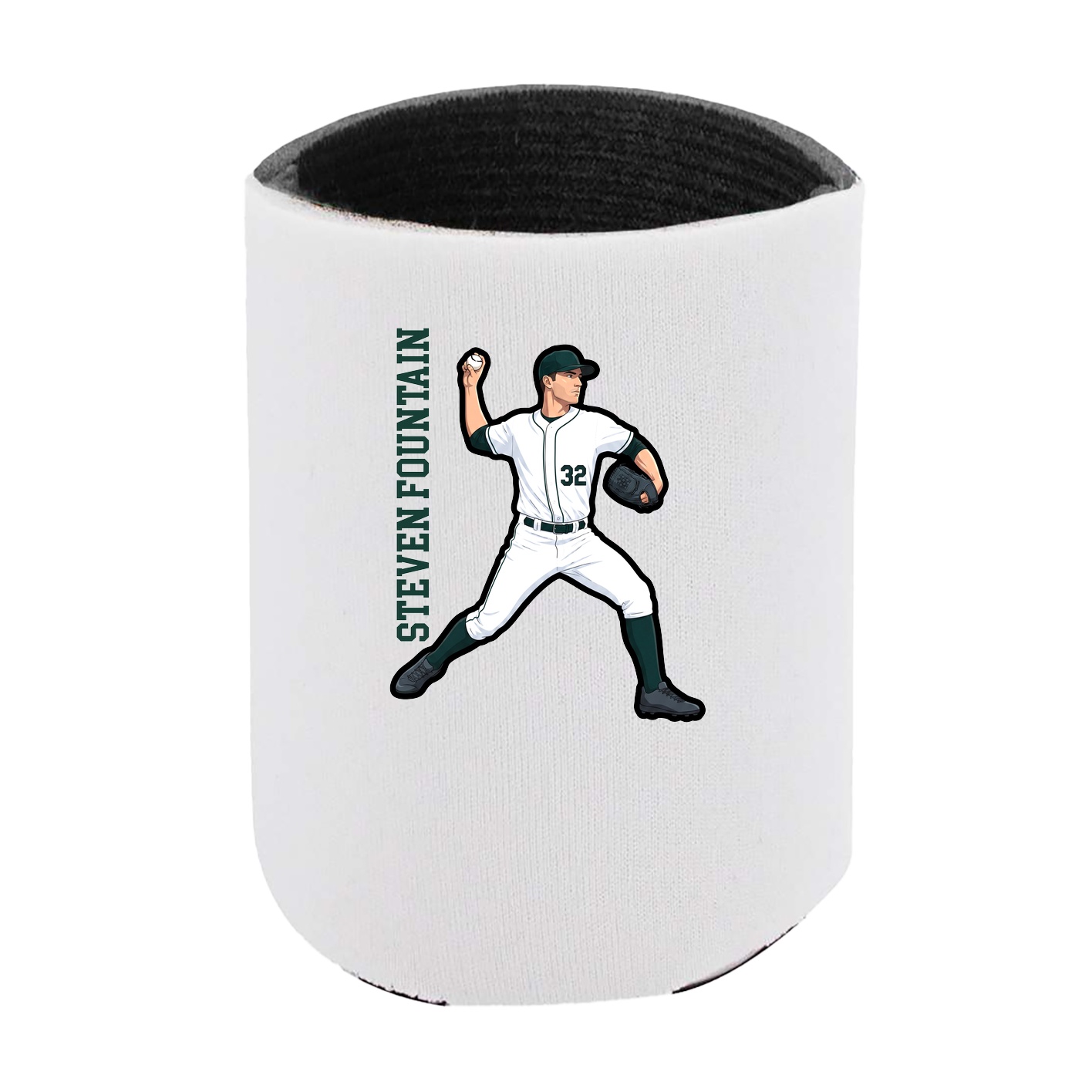 Can Holder — Name Vertical in White