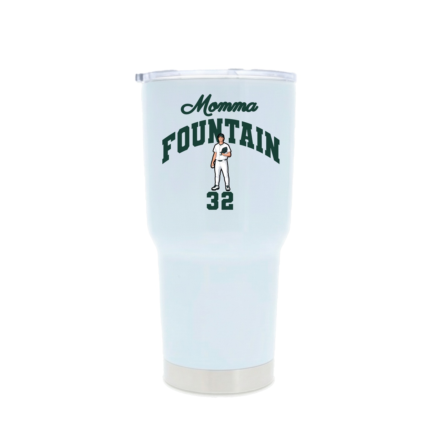 30oz Stainless Steel Tumbler — Mothers Day Arch in White