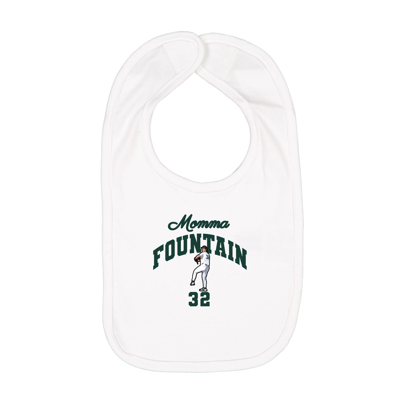 Infant Bib — Mothers Day Arch in White