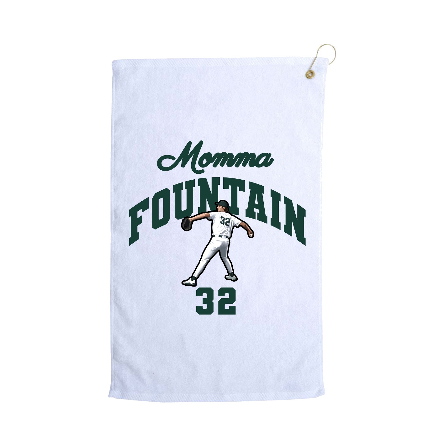Golf Towel — Mothers Day Arch in White