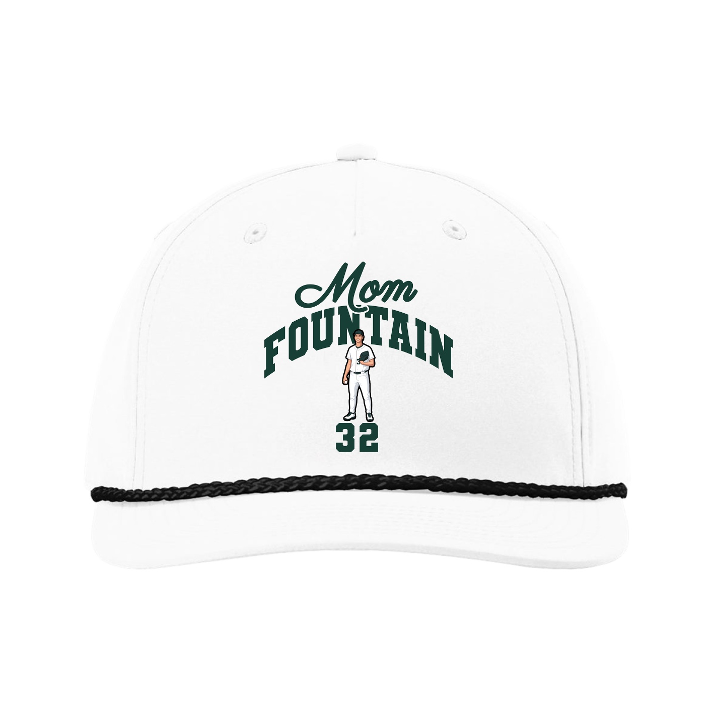 Five-Panel Classic Rope Cap — Mothers Day Arch in White
