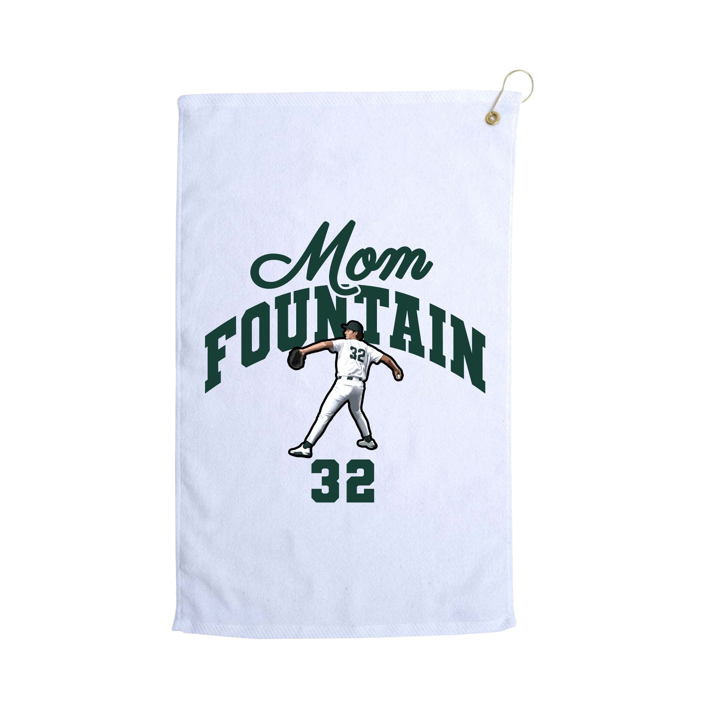 Golf Towel — Mothers Day Arch in White