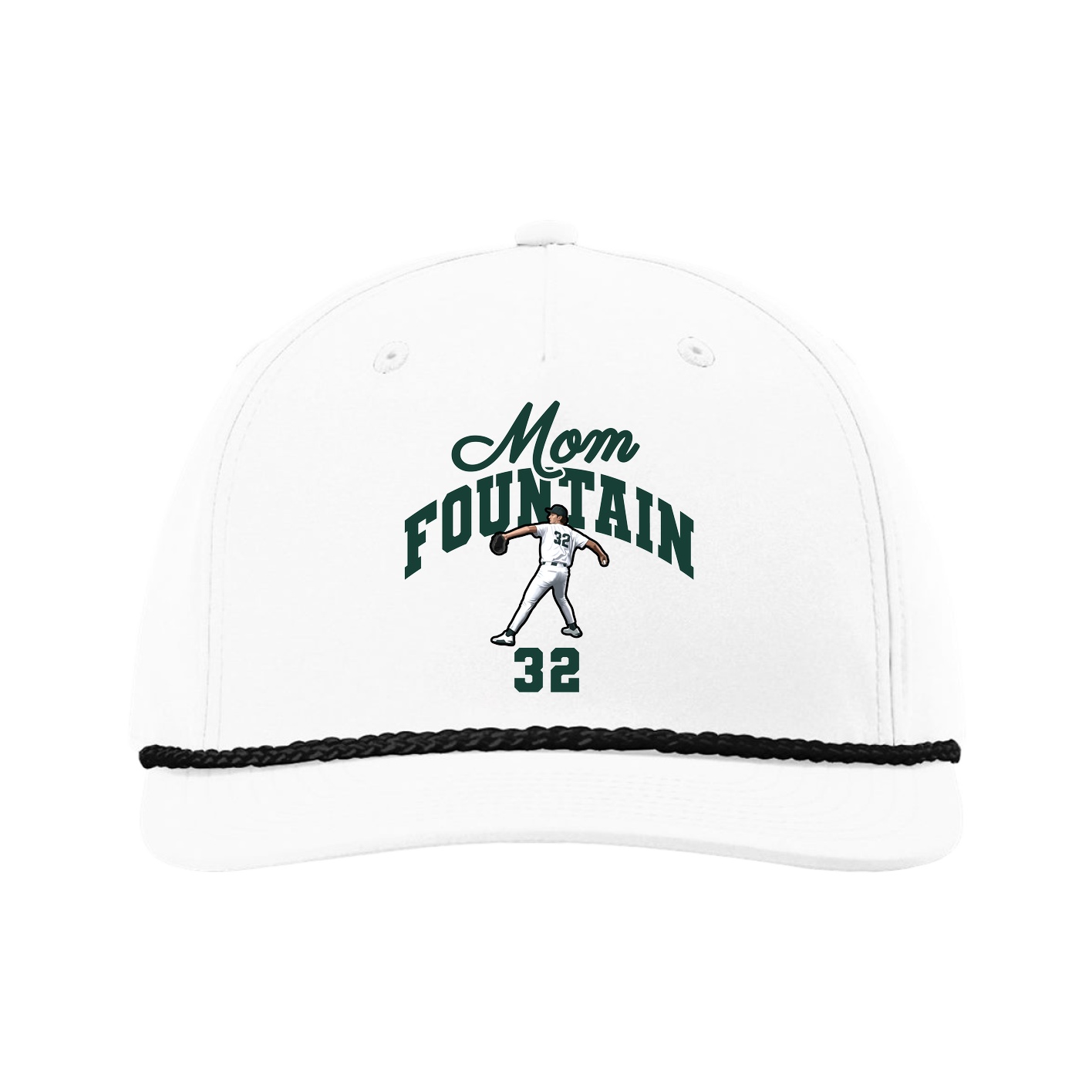 Five-Panel Classic Rope Cap — Mothers Day Arch in White