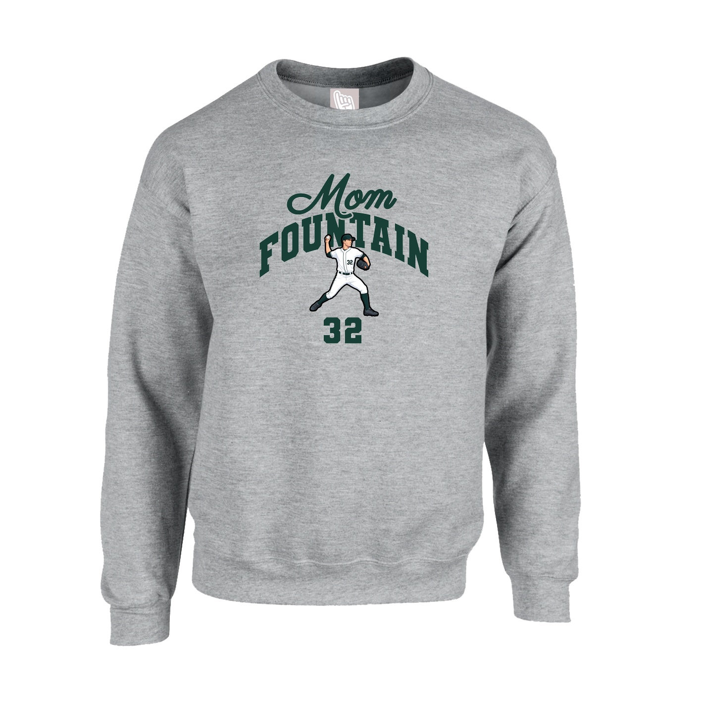 Fleece Crew — Mothers Day Arch in Grey