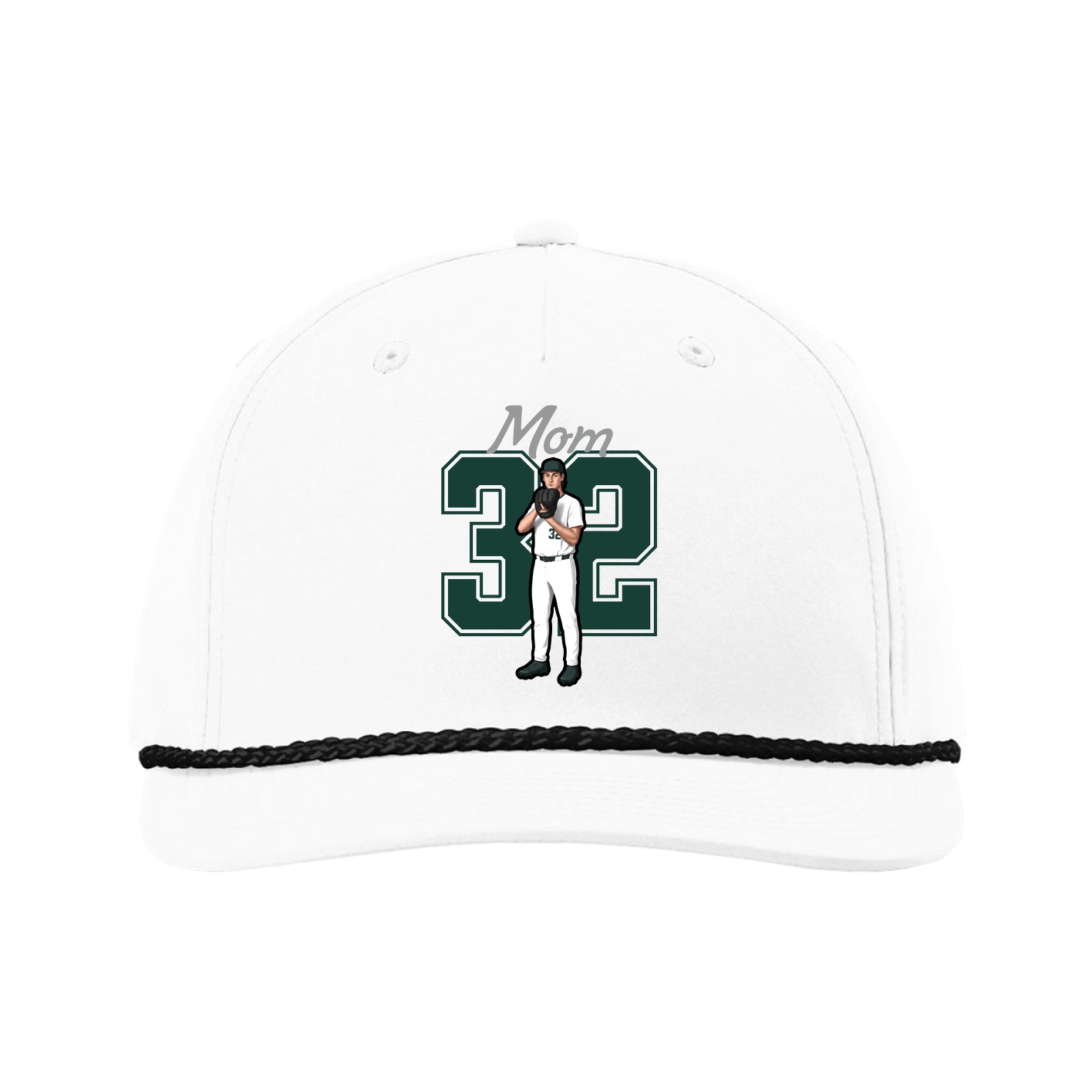 Five-Panel Classic Rope Cap — Mothers Day Shirsey in White