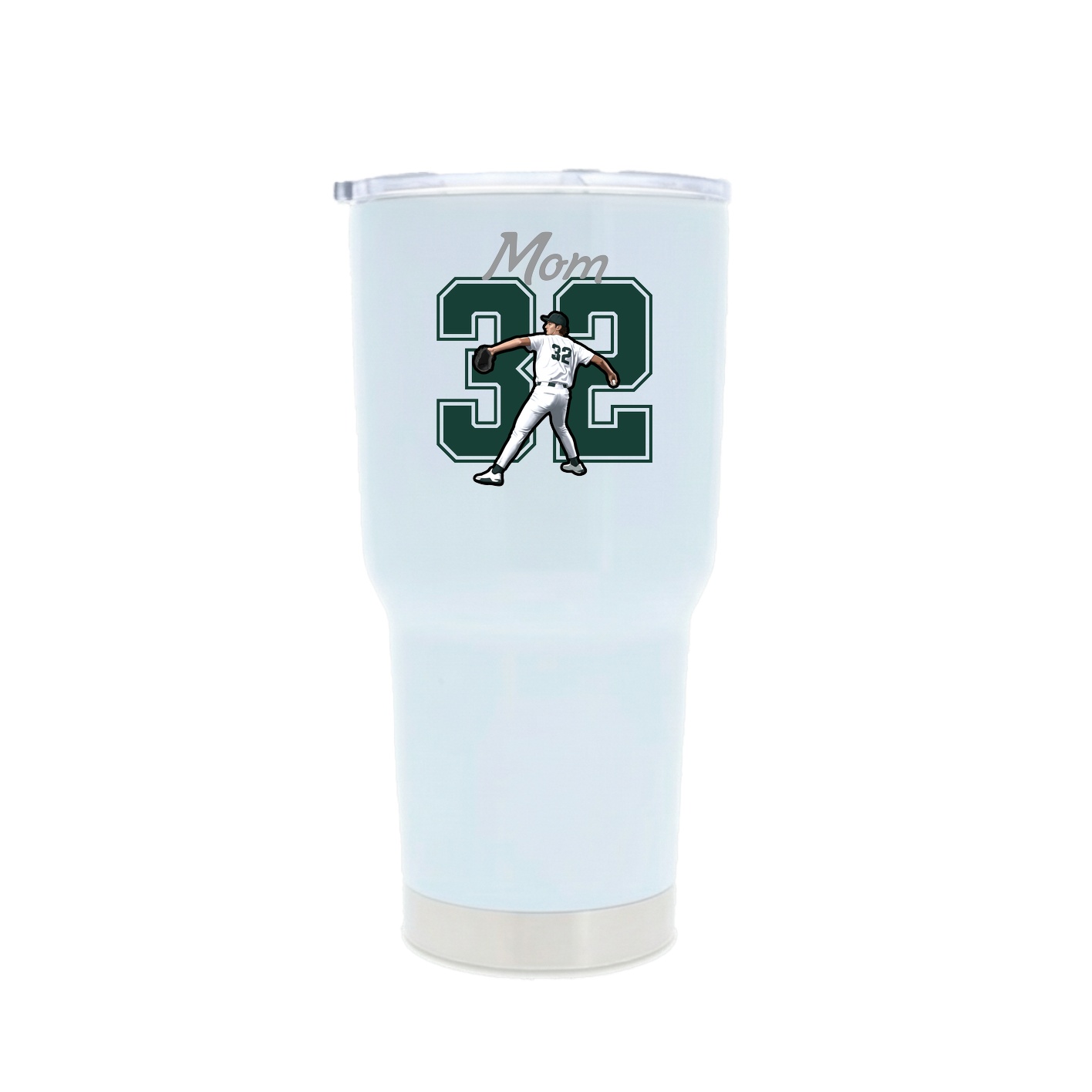 30oz Stainless Steel Tumbler — Mothers Day Shirsey in White