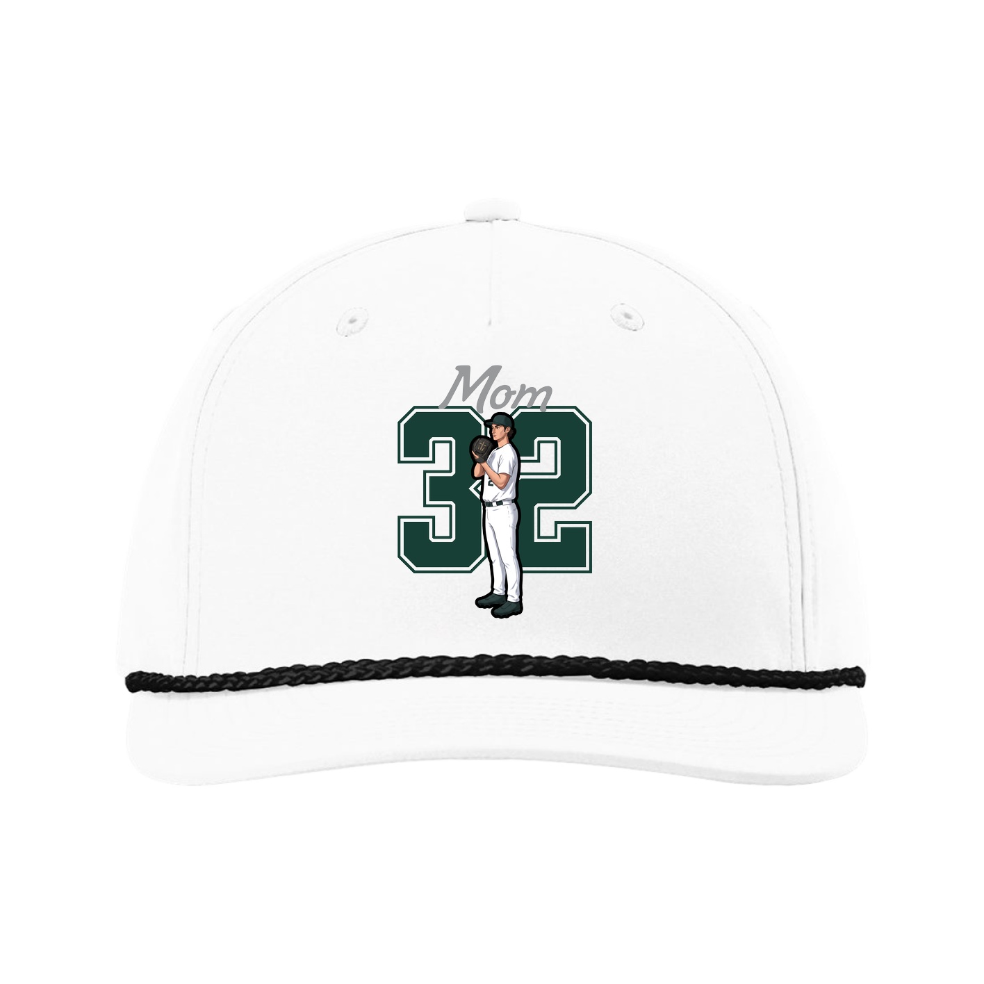 Five-Panel Classic Rope Cap — Mothers Day Shirsey in White