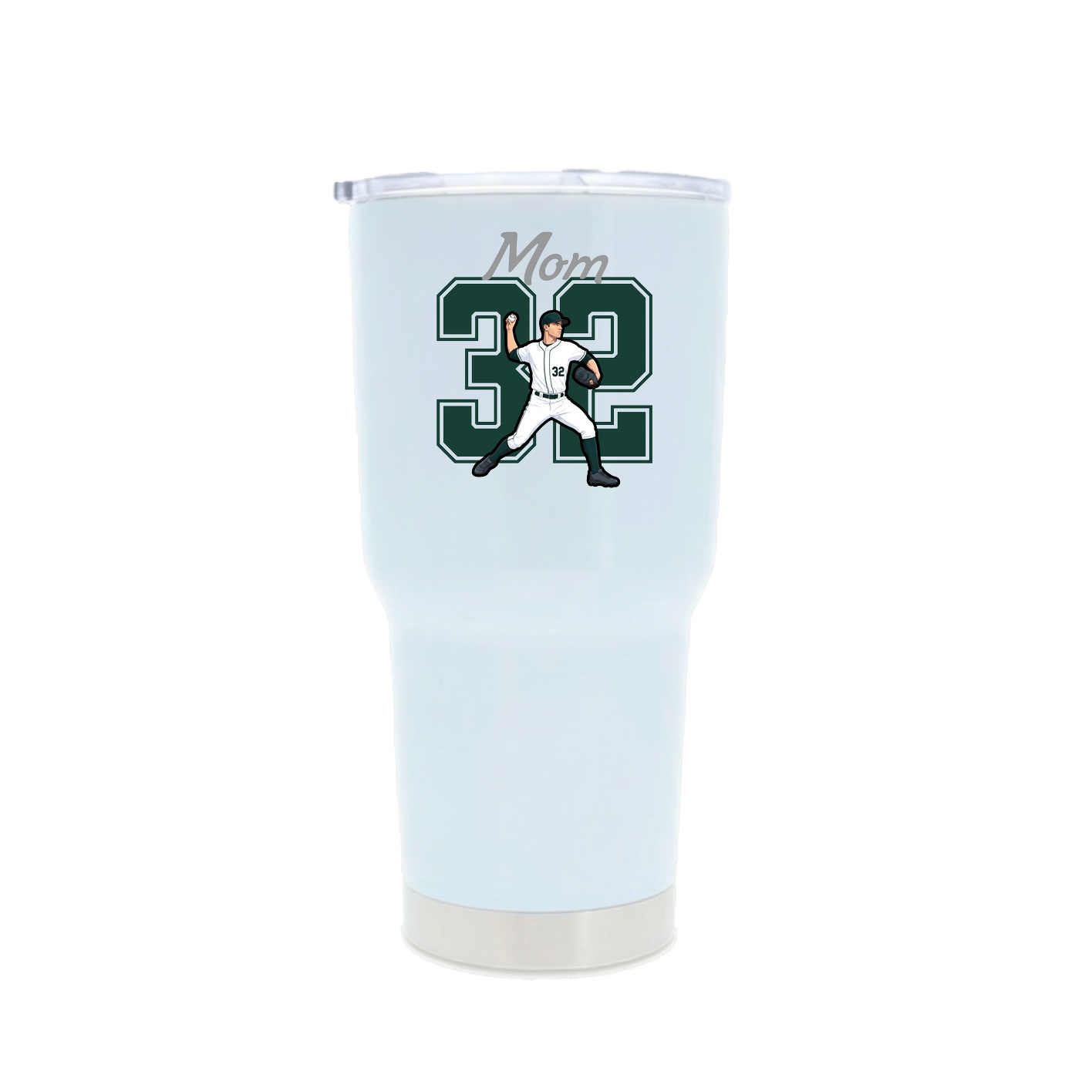 30oz Stainless Steel Tumbler — Mothers Day Shirsey in White