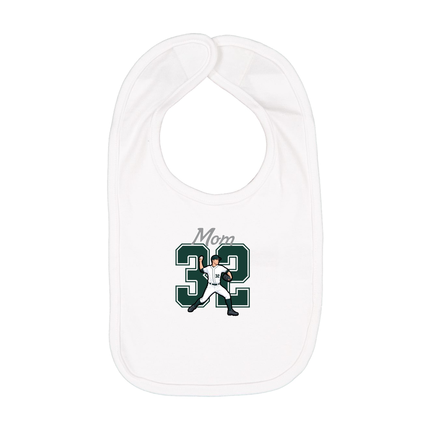 Infant Bib — Mothers Day Shirsey in White