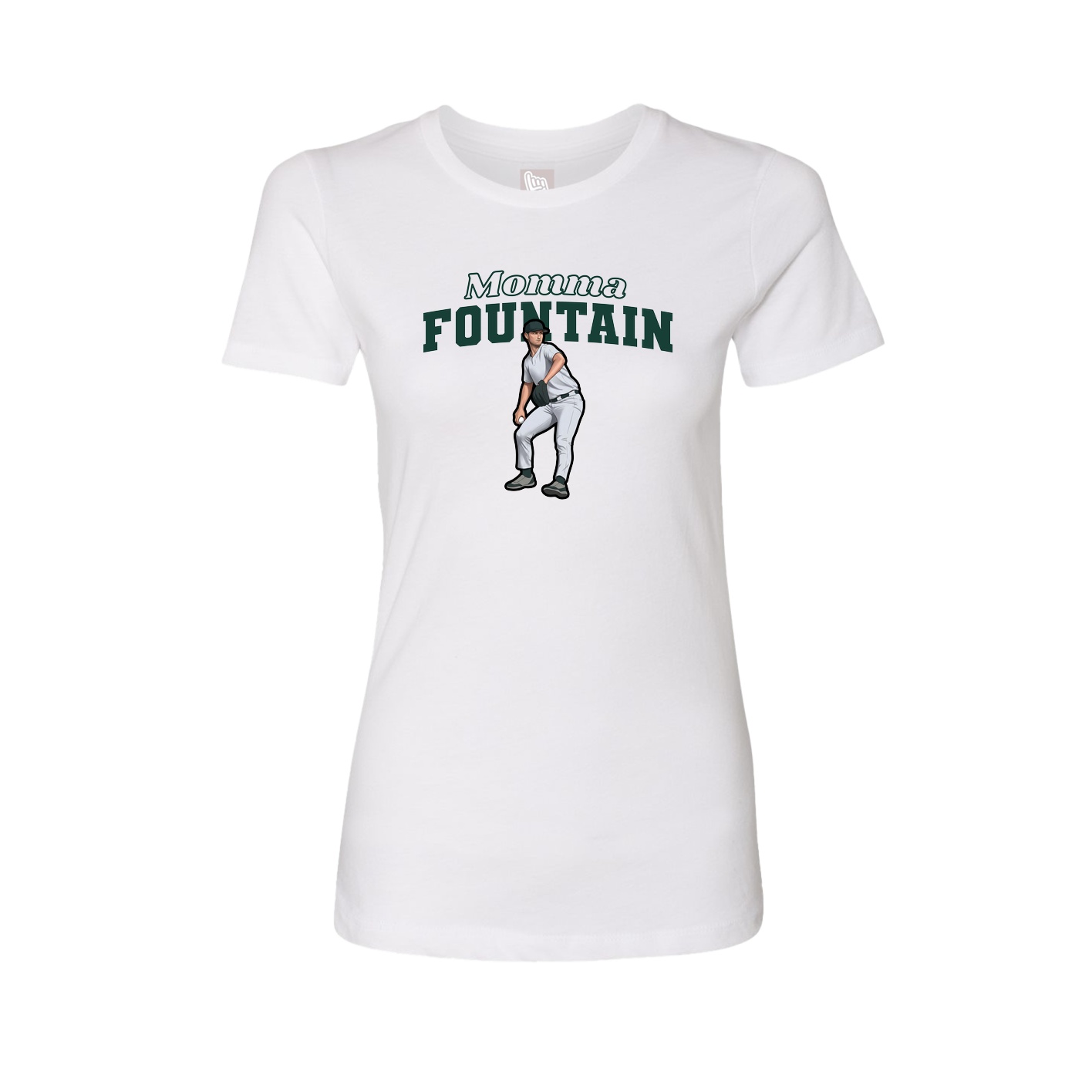 Womens Tee — Mothers Day Block in White