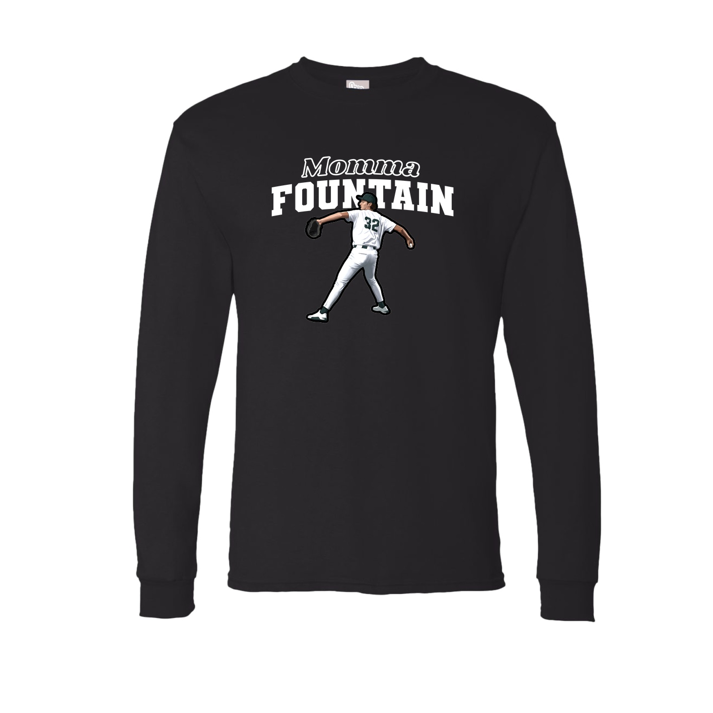 Long Sleeve Tee — Mothers Day Block in Black