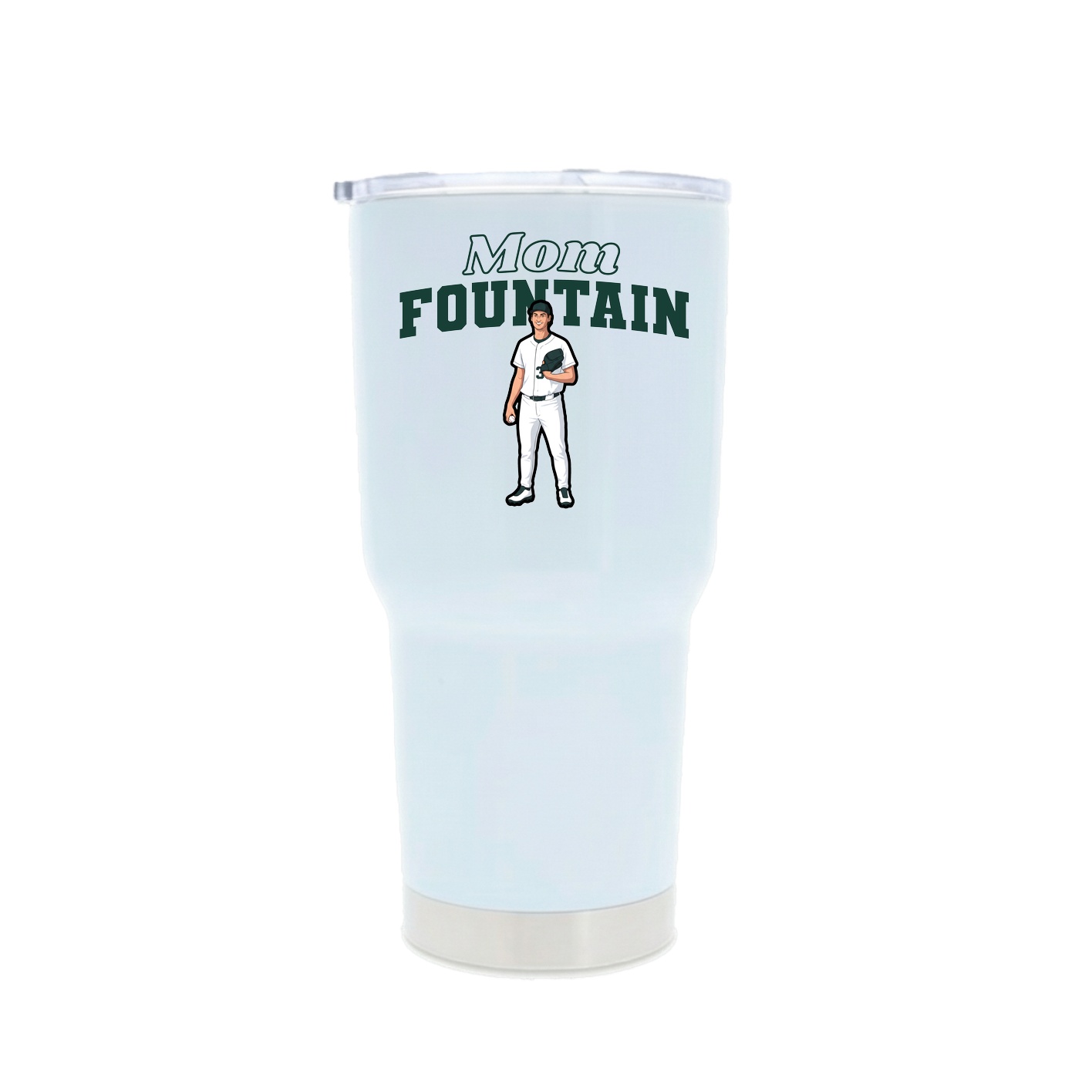 30oz Stainless Steel Tumbler — Mothers Day Block in White