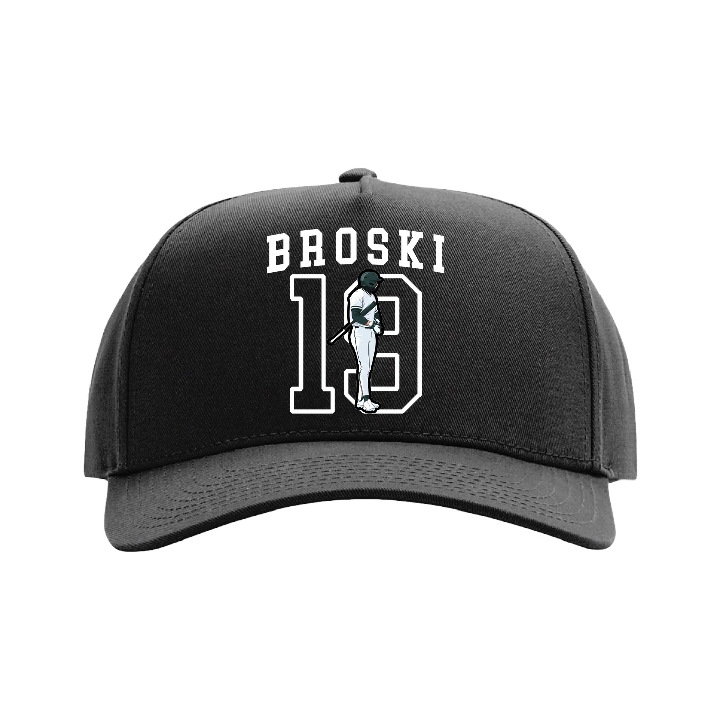 Full Fabric Five-Panel Champ Cap — Shirsey in Black