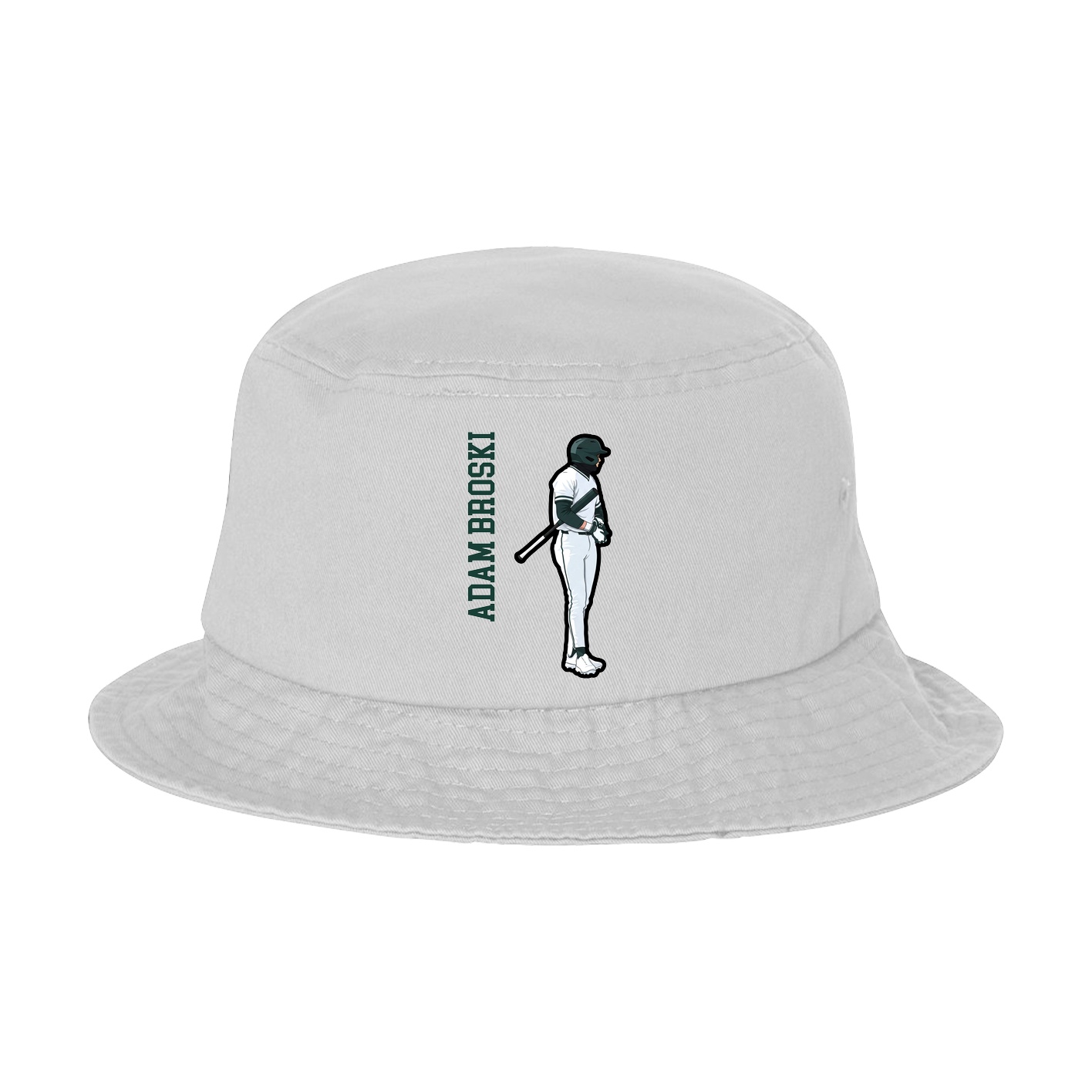 Bucket Cap — Name Vertical in White