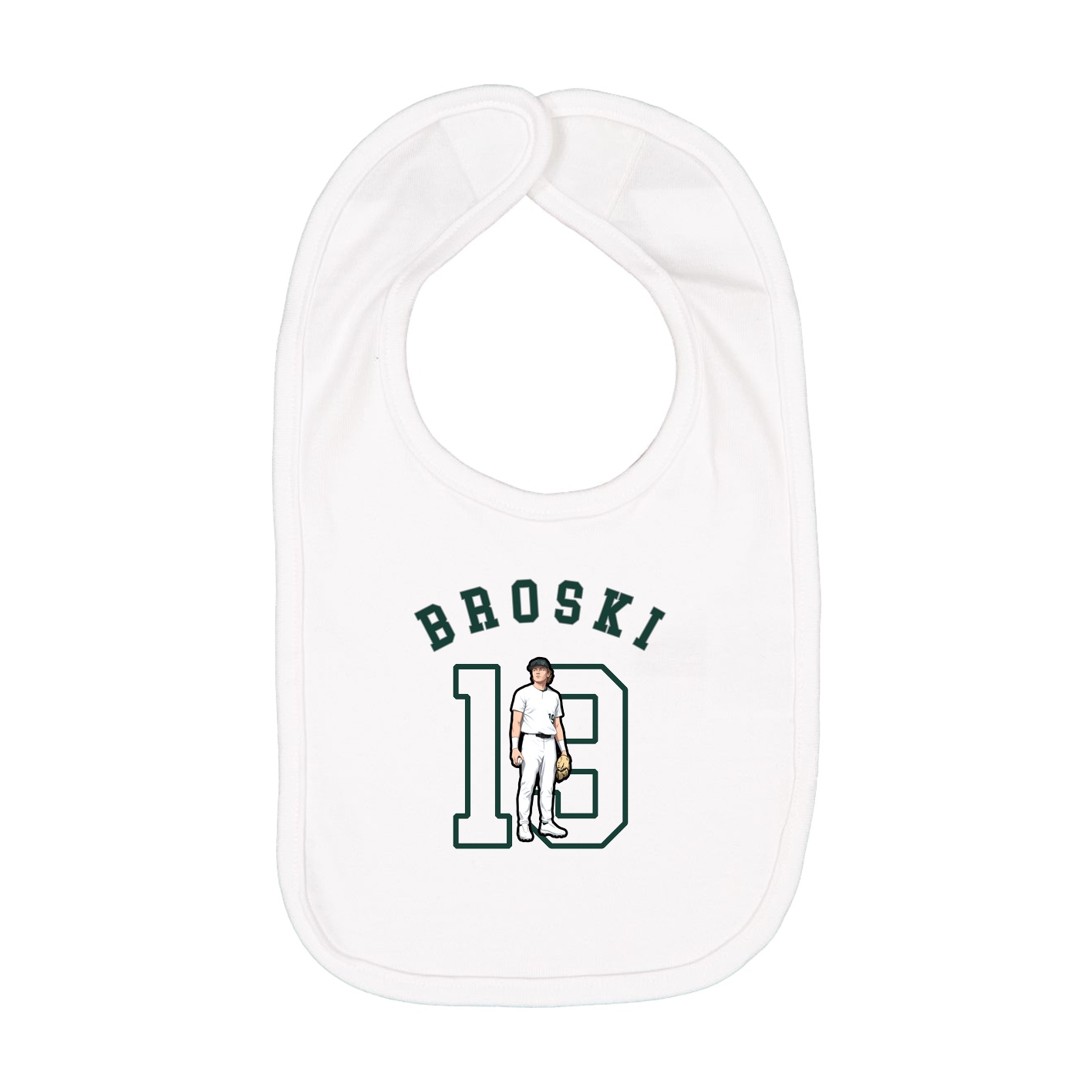 Infant Bib — Shirsey Arch in White