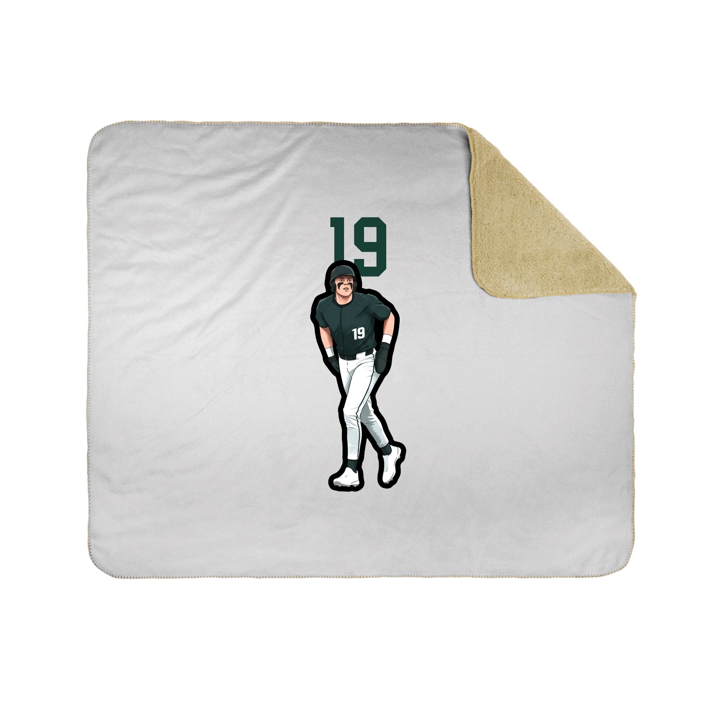 Throw Blanket — Number Top in White