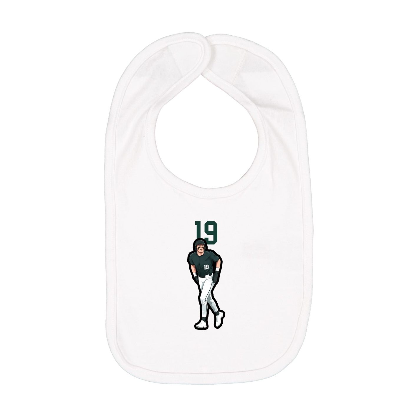 Infant Bib — Number Top in White
