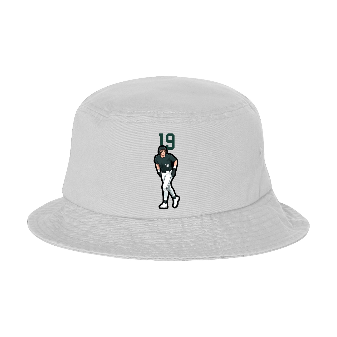 Bucket Cap — Number Top in White