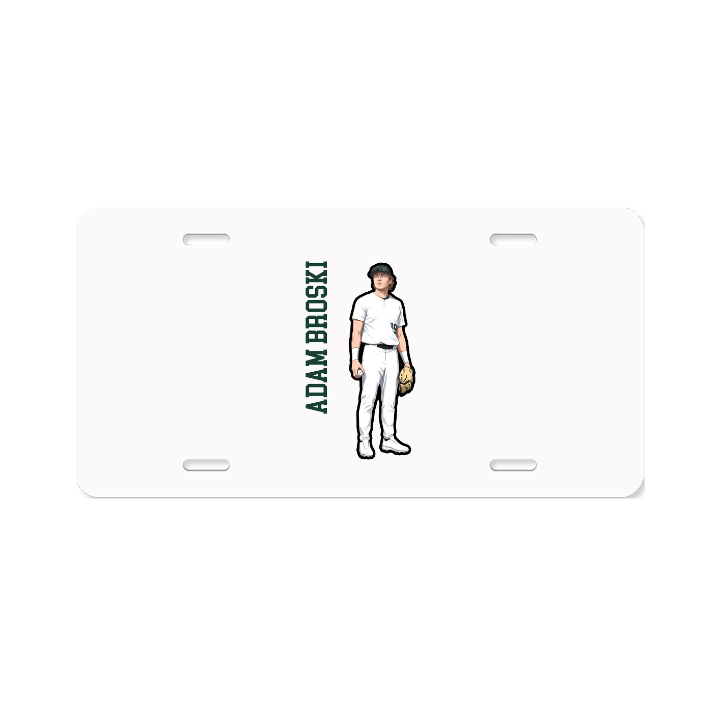 License Plate — Name Vertical in Classic