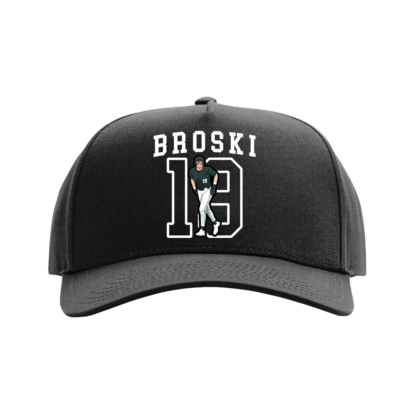 Full Fabric Five-Panel Champ Cap — Shirsey in Black