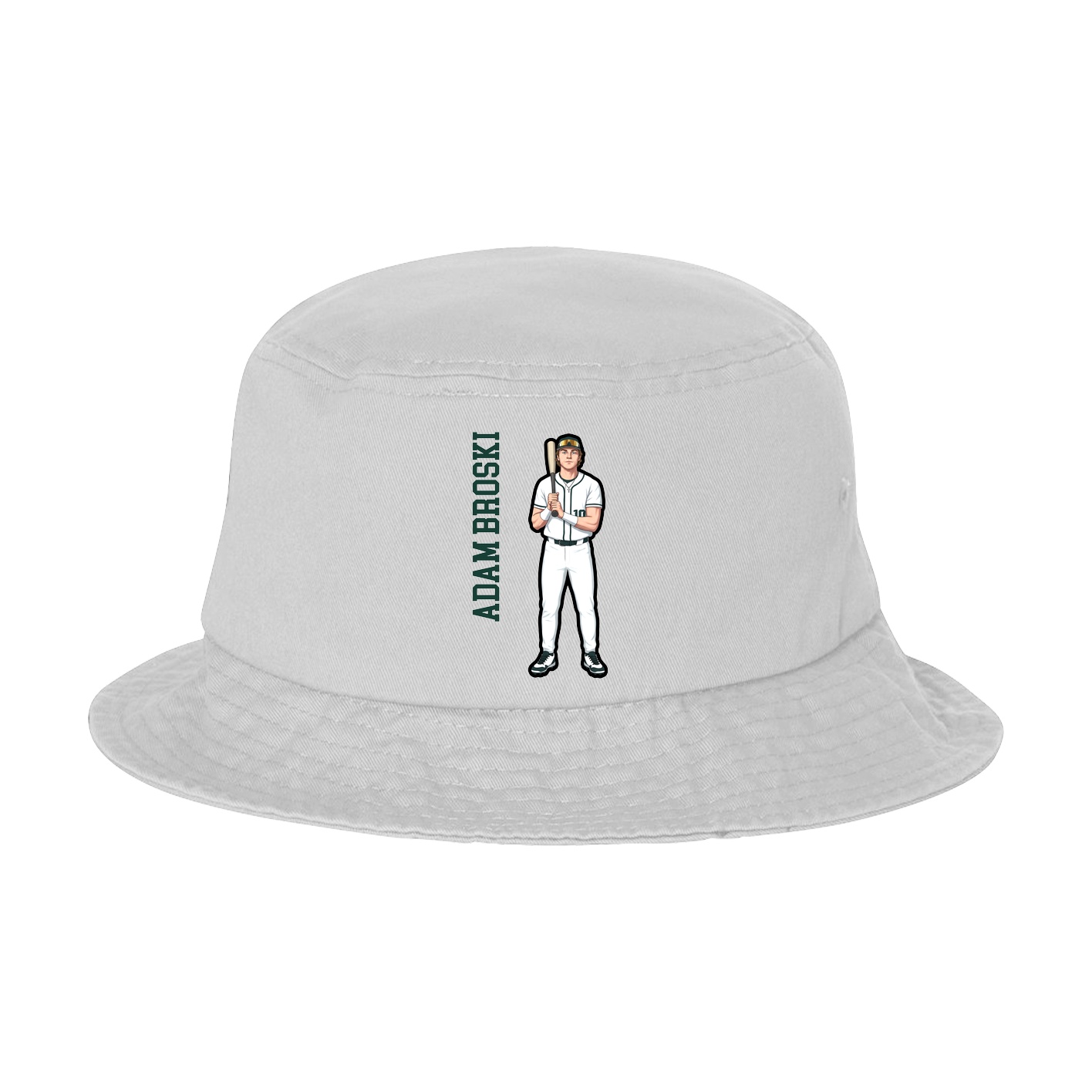 Bucket Cap — Name Vertical in White