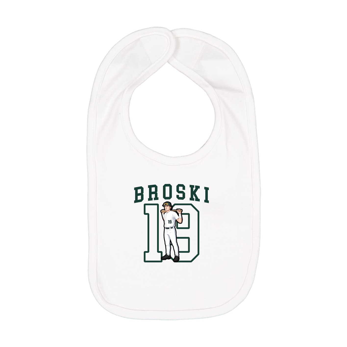 Infant Bib — Shirsey in White