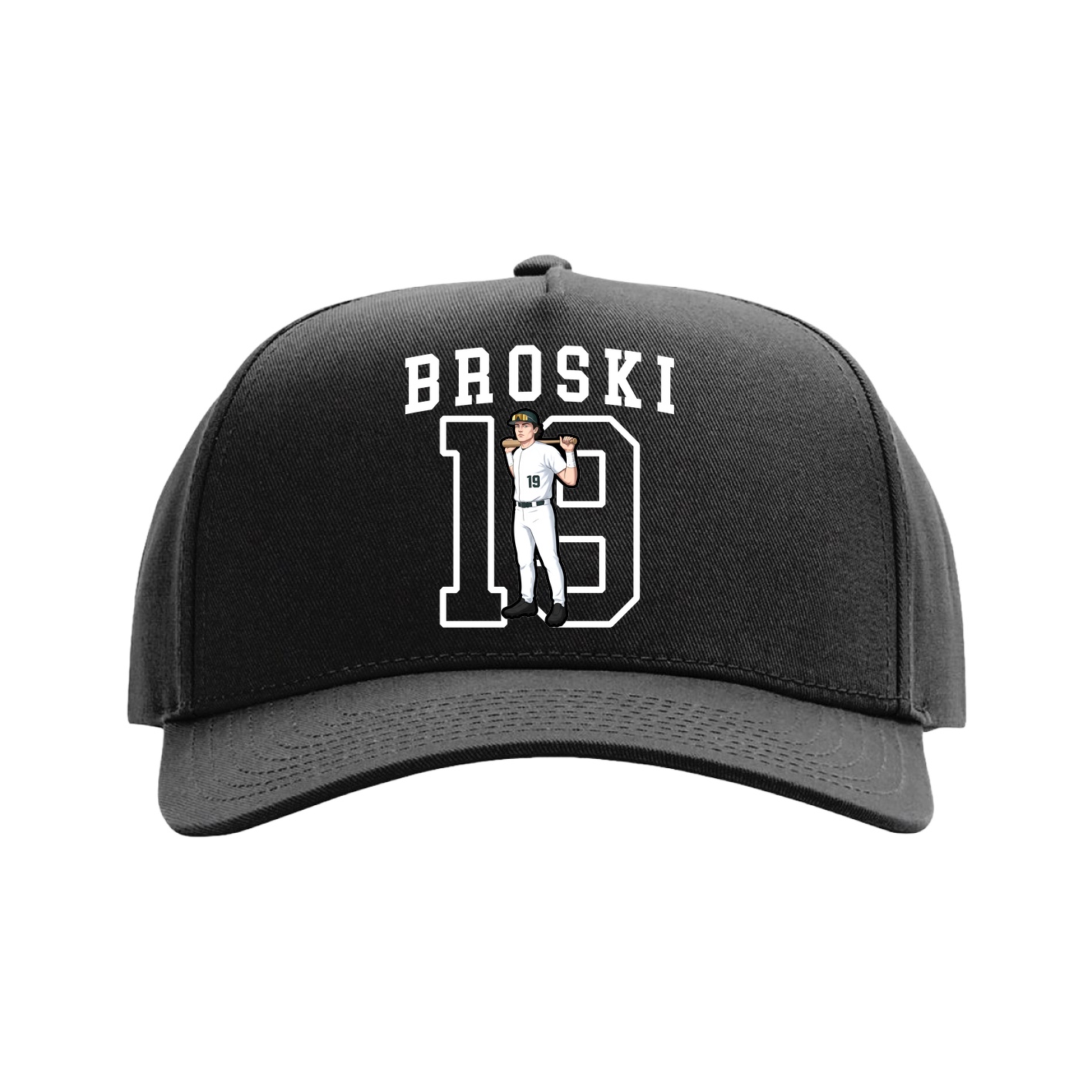 Full Fabric Five-Panel Champ Cap — Shirsey in Black