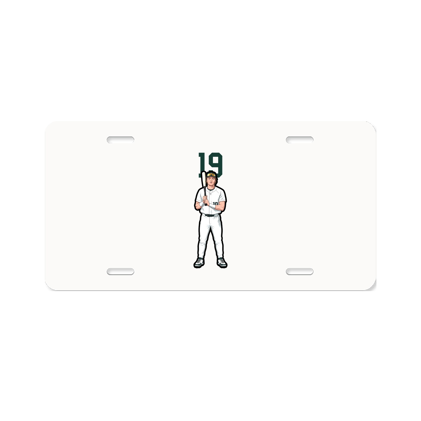 License Plate — Number Top in Classic