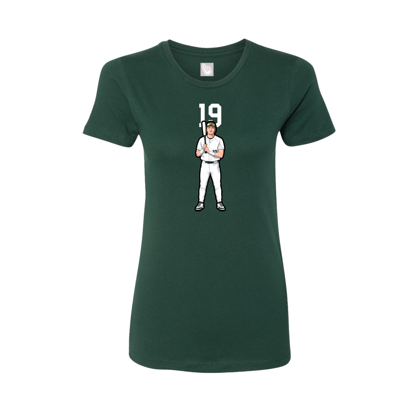 Womens Tee — Number Top in Green